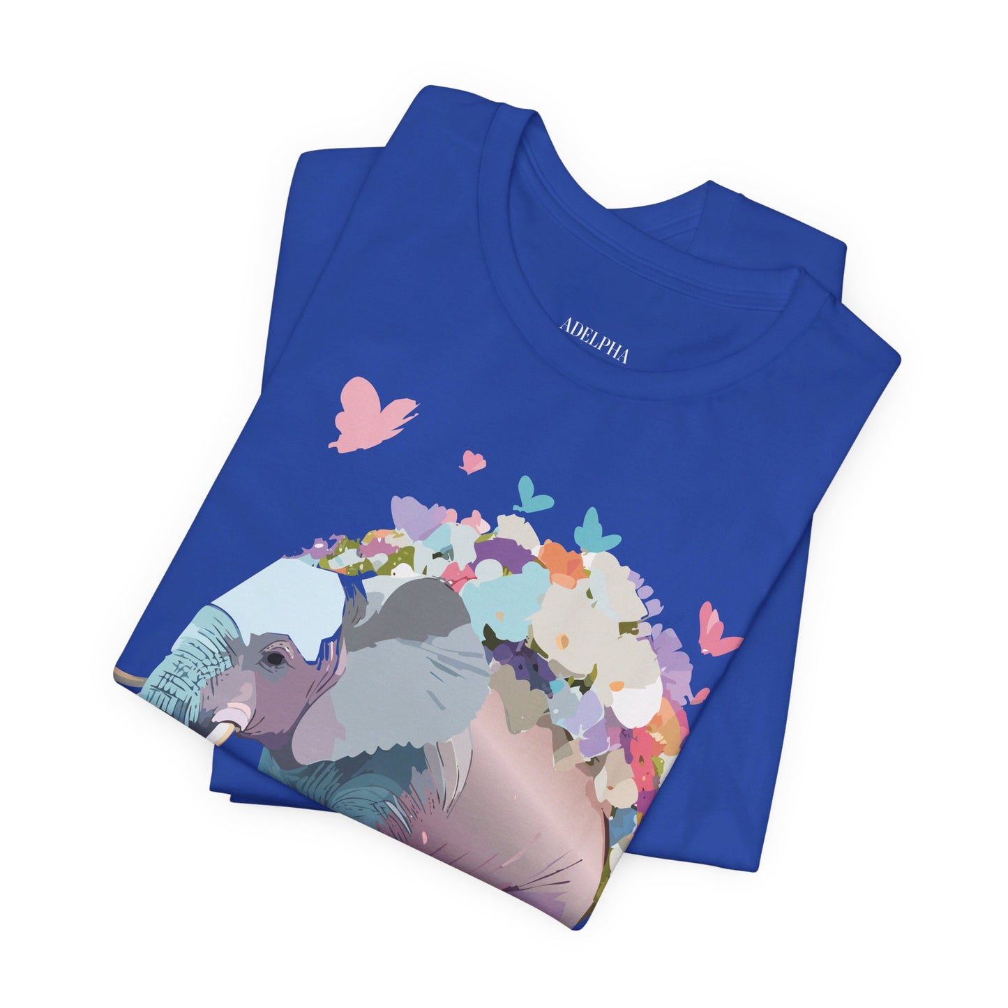 Natural Cotton Tee Shirt with Elephant Printify