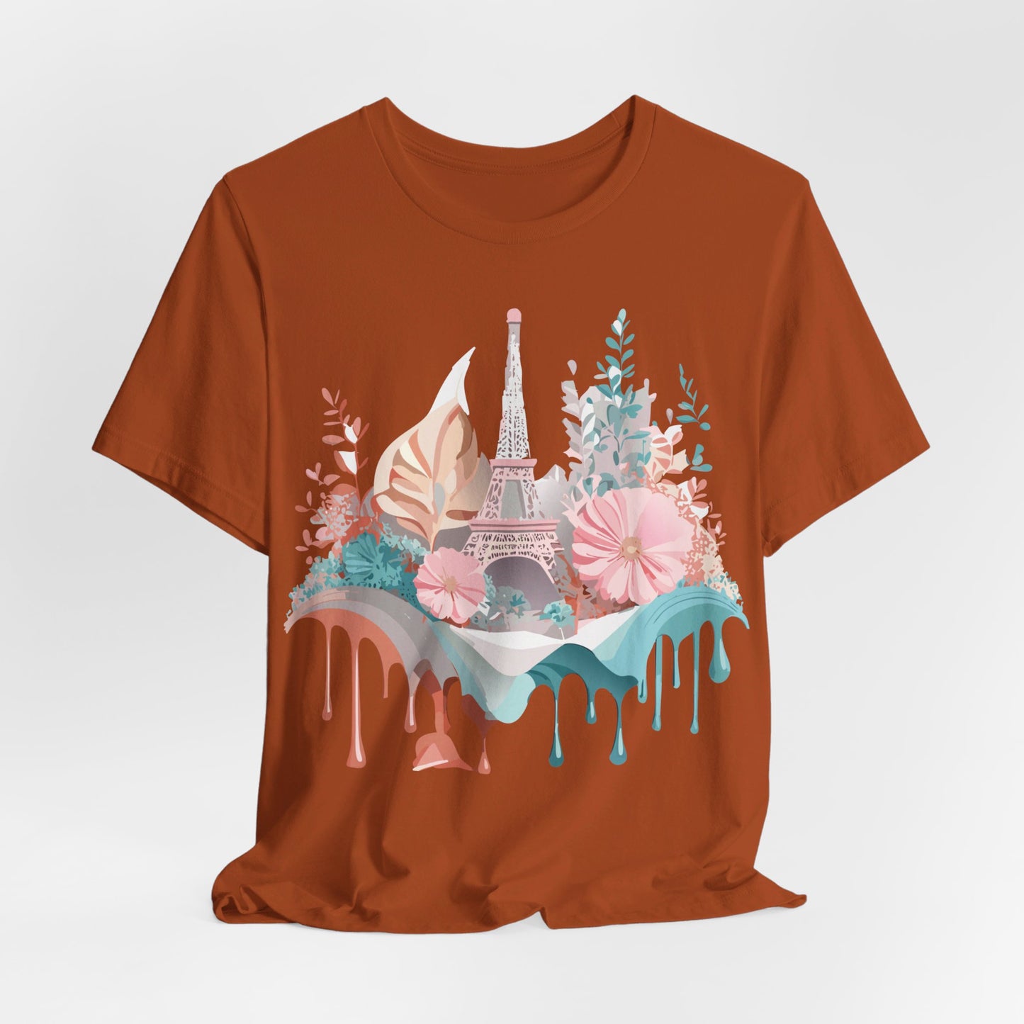 Natural Cotton Tee Shirt - Beautiful Places Collection - Paris Printify