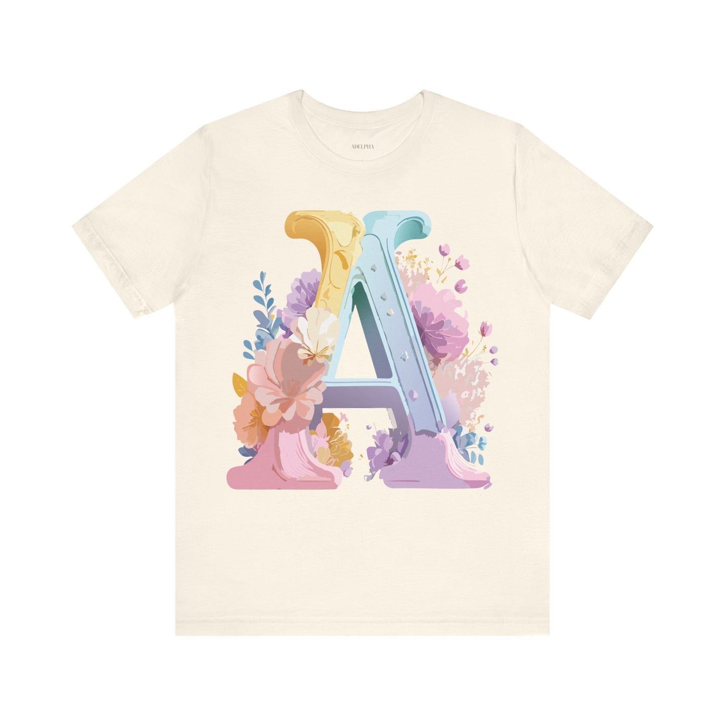 Natural Cotton Tee Shirt - Letters Collection - A Printify