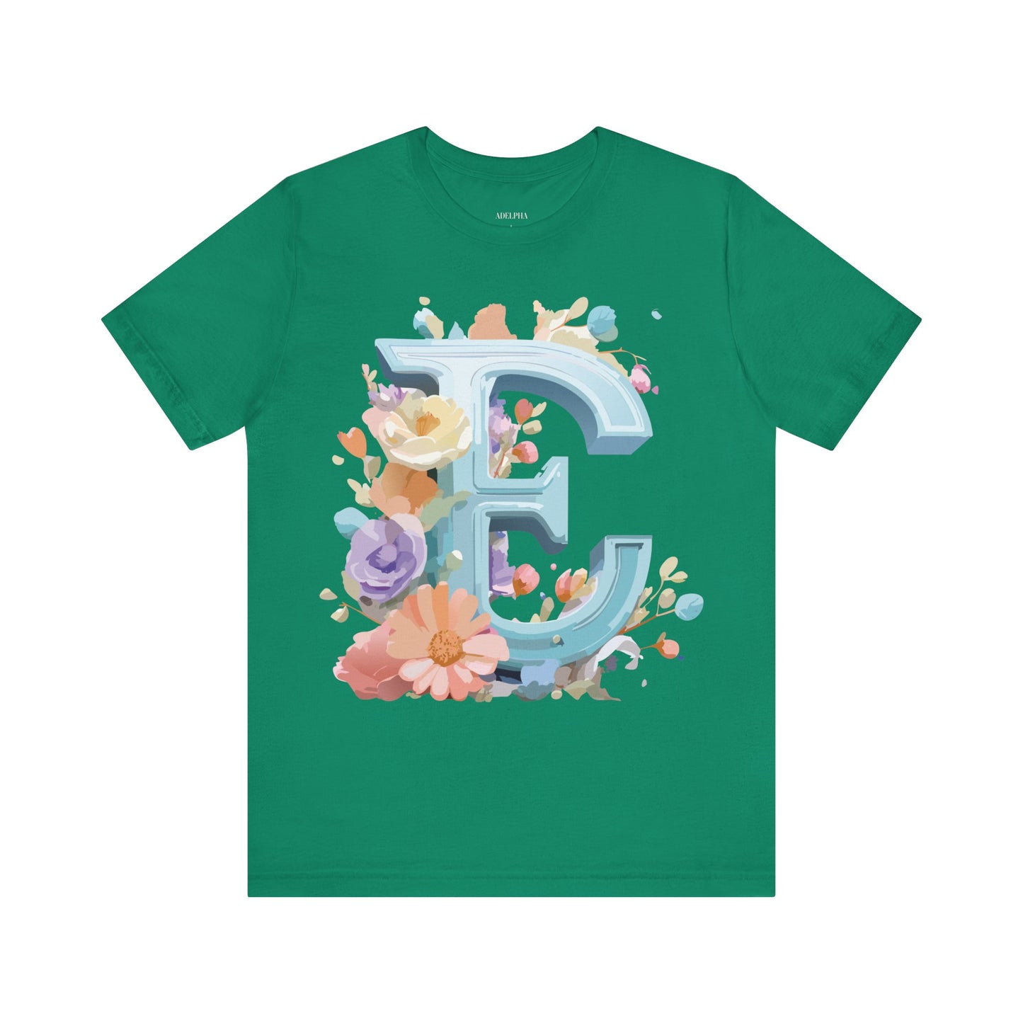 Natural Cotton Tee Shirt - Letters Collection - E Printify