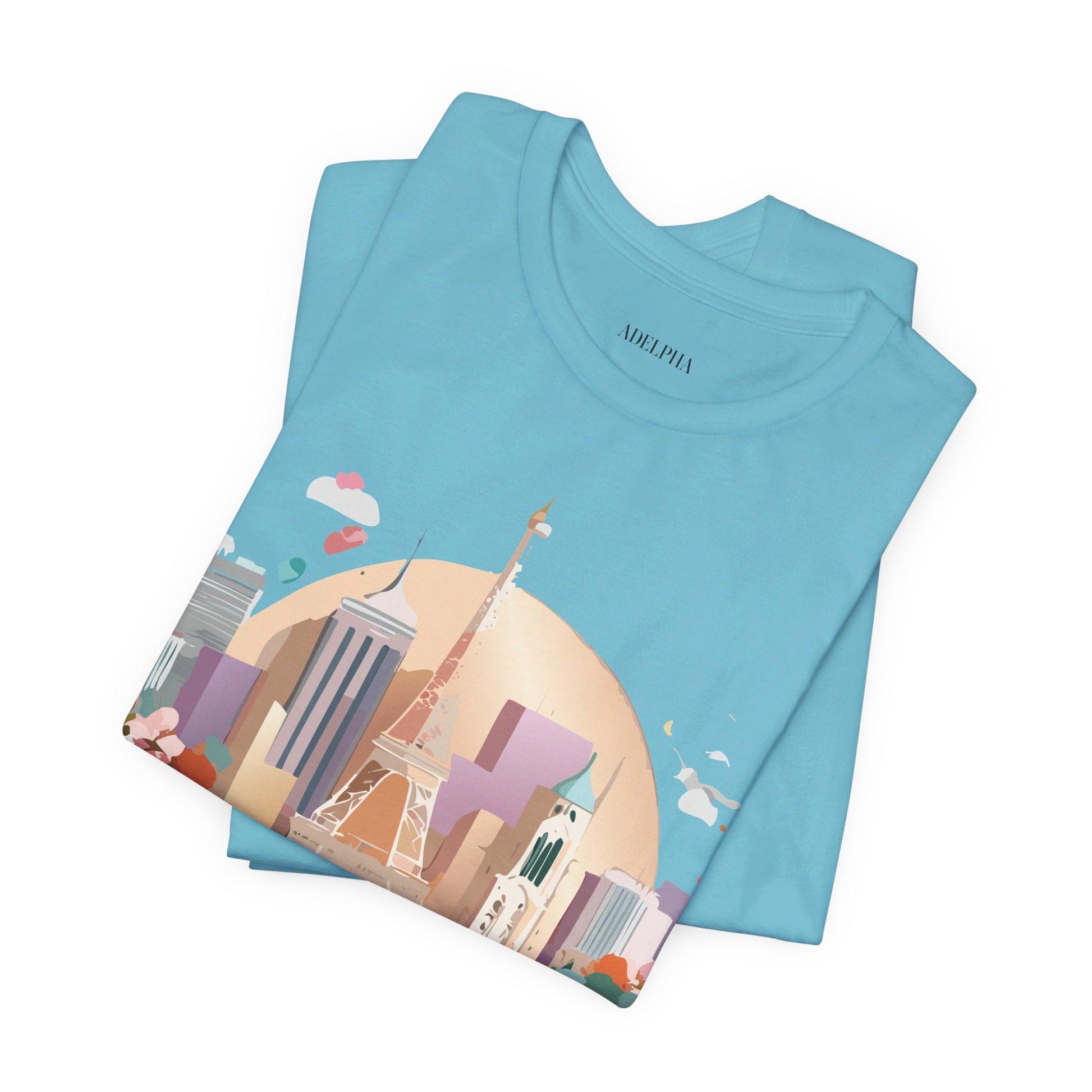 Natural Cotton Tee Shirt - Beautiful Places Collection - Paris Printify