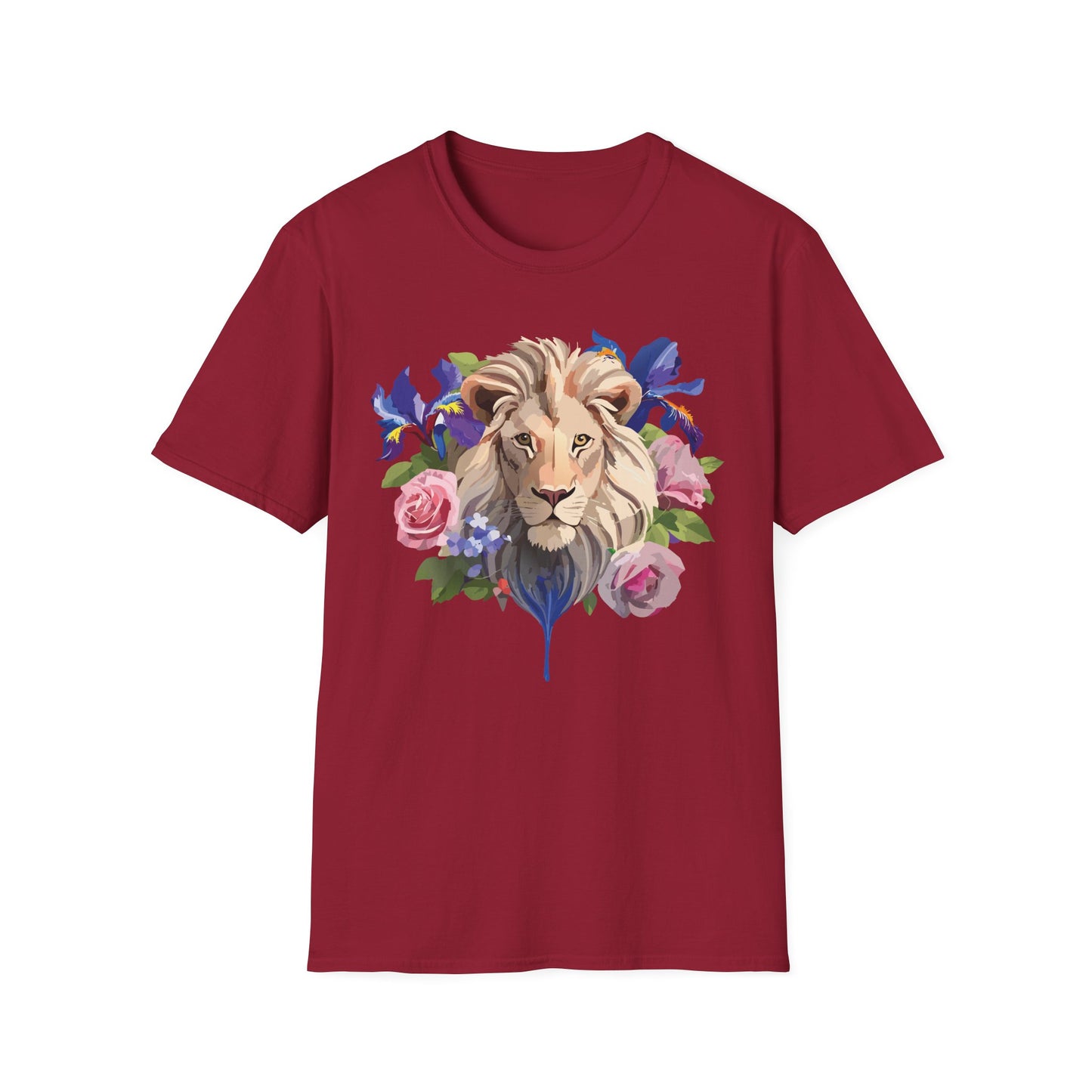 Lion Shirt, Shirt with Lion, Floral Lion Tee, Shirt with Animals