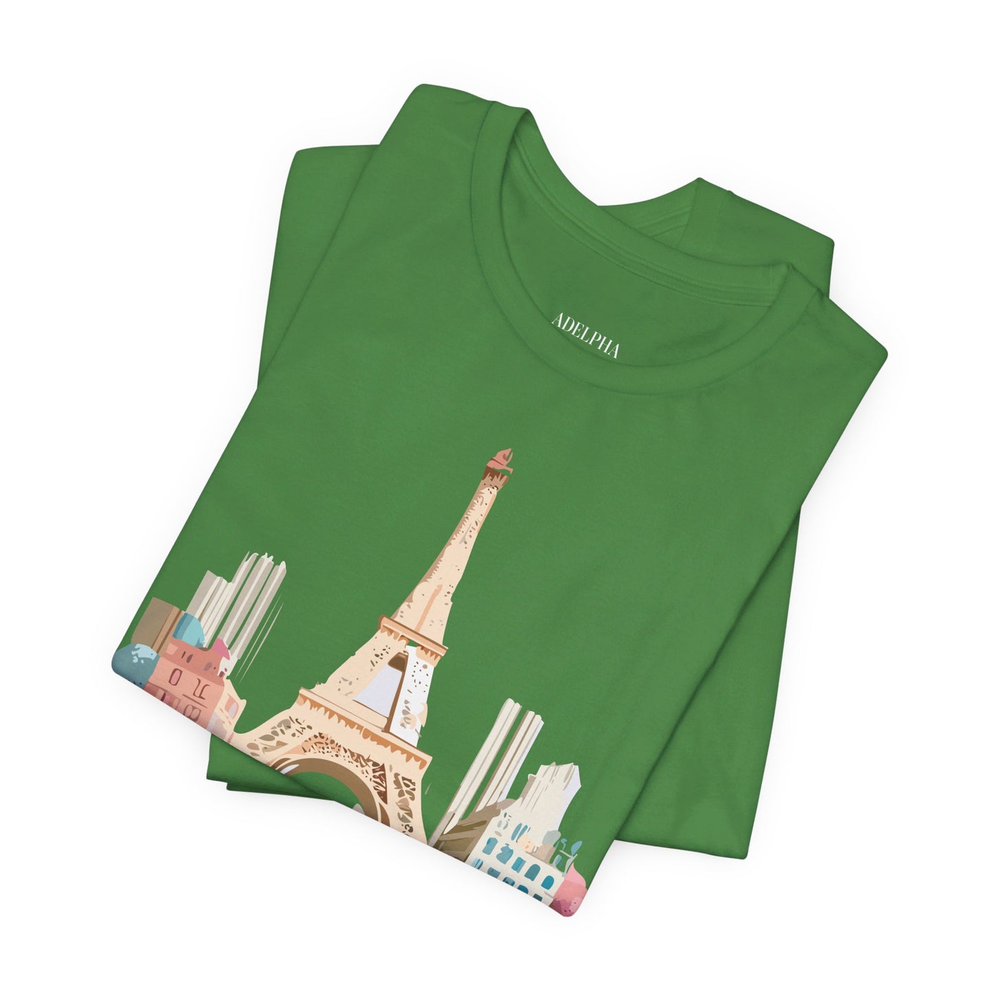Natural Cotton Tee Shirt - Beautiful Places Collection - Paris Printify