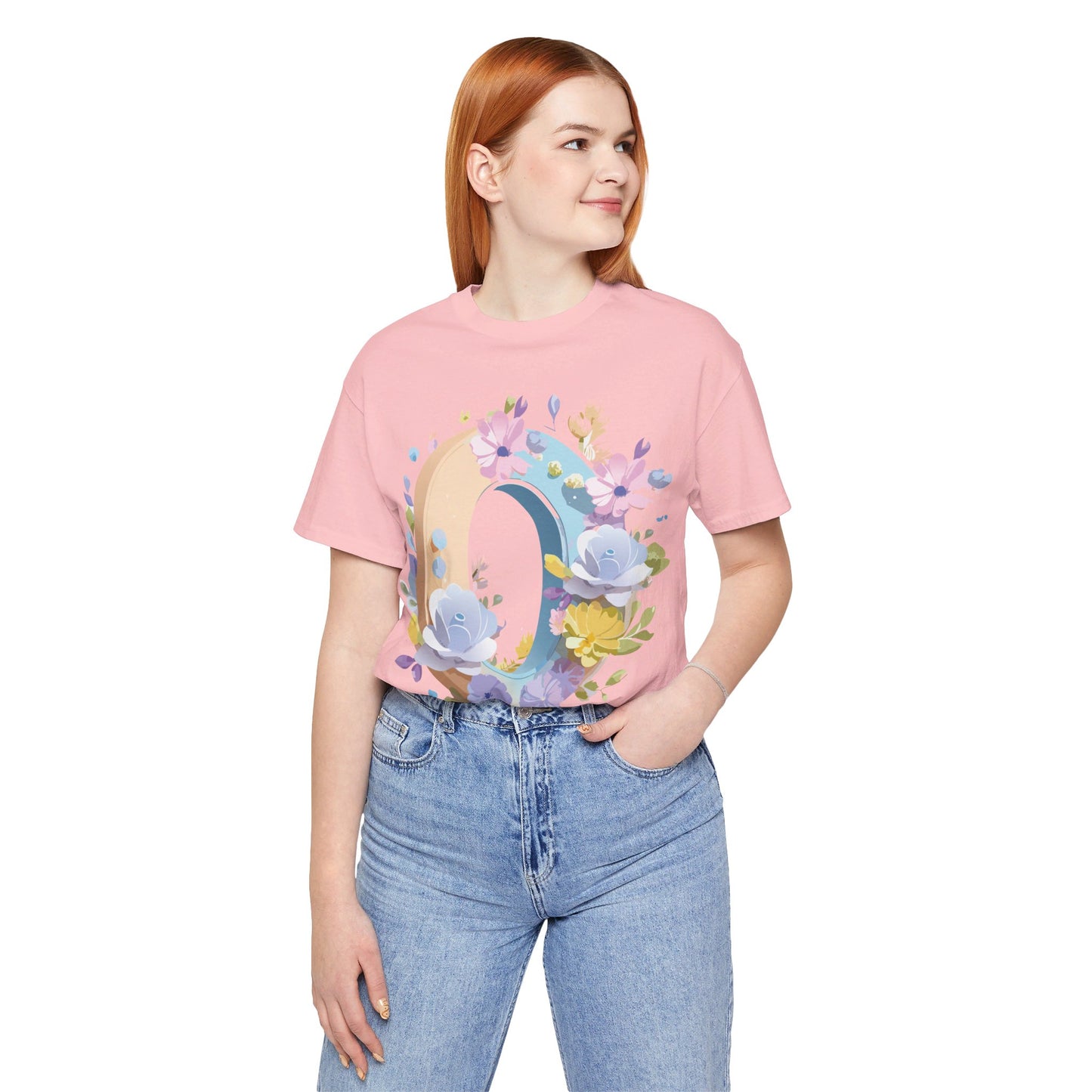 Natural Cotton Tee Shirt - Letters Collection - O Printify
