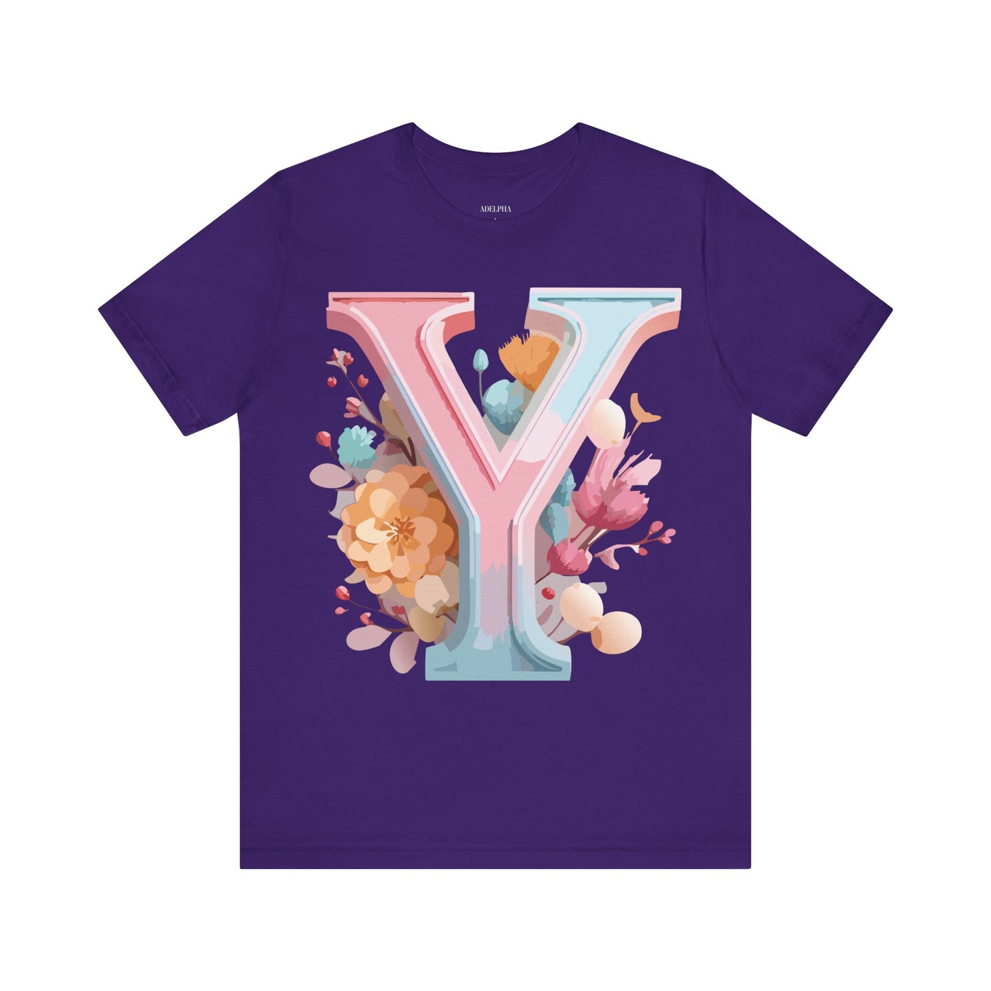 Natural Cotton Tee Shirt - Letters Collection - Y Printify