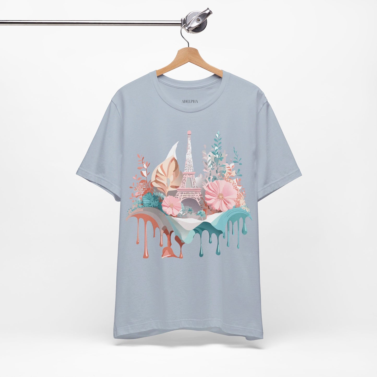 Natural Cotton Tee Shirt - Beautiful Places Collection - Paris Printify