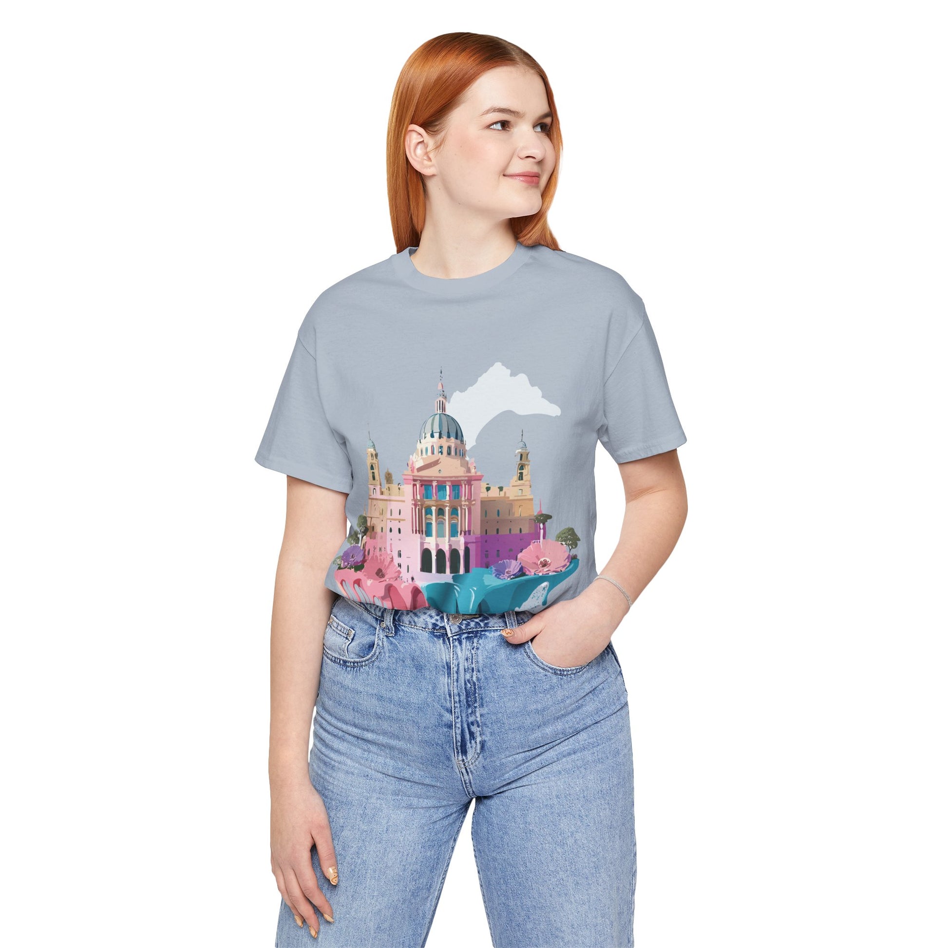 Natural Cotton Tee Shirt - Beautiful Places Collection - Madrid Printify
