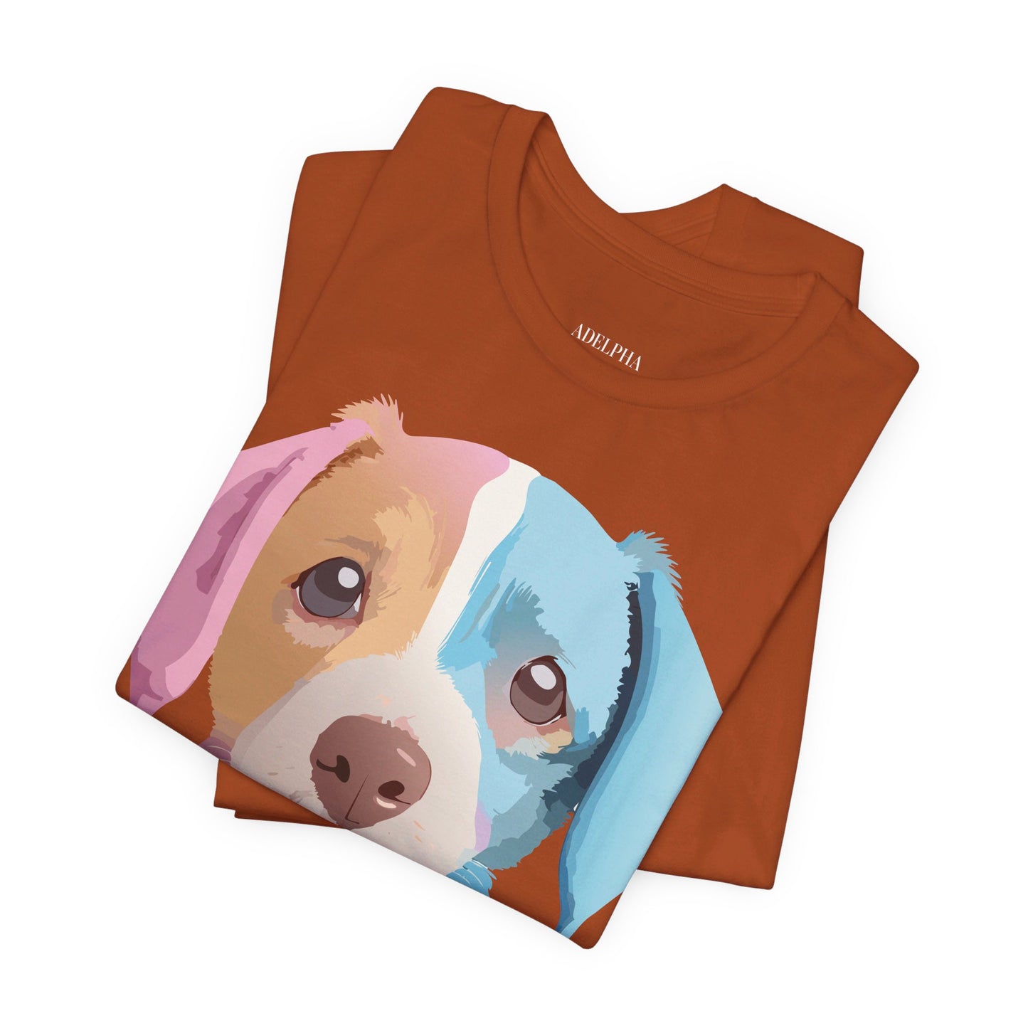 Natural Cotton Tee Shirt with Dog Printify