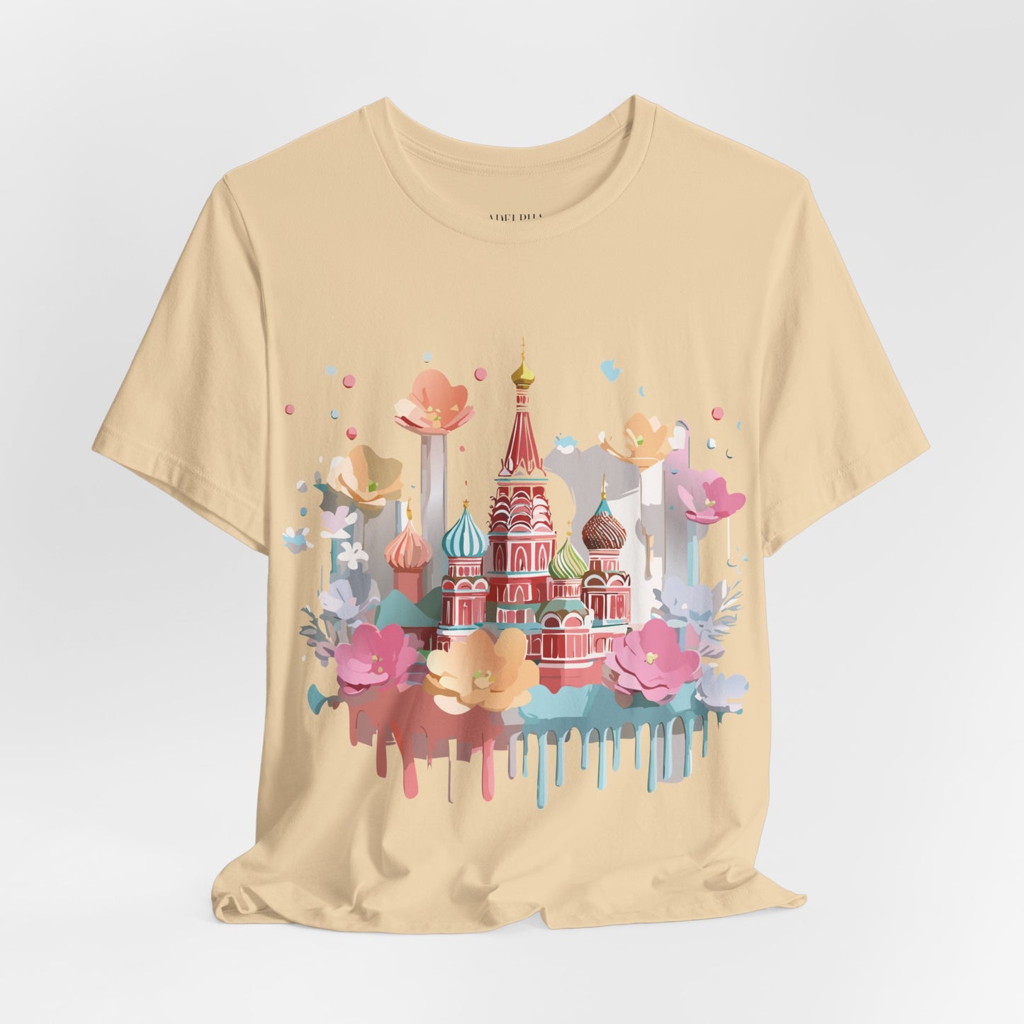 Natural Cotton Tee Shirt - Beautiful Places Collection - Moscow Printify