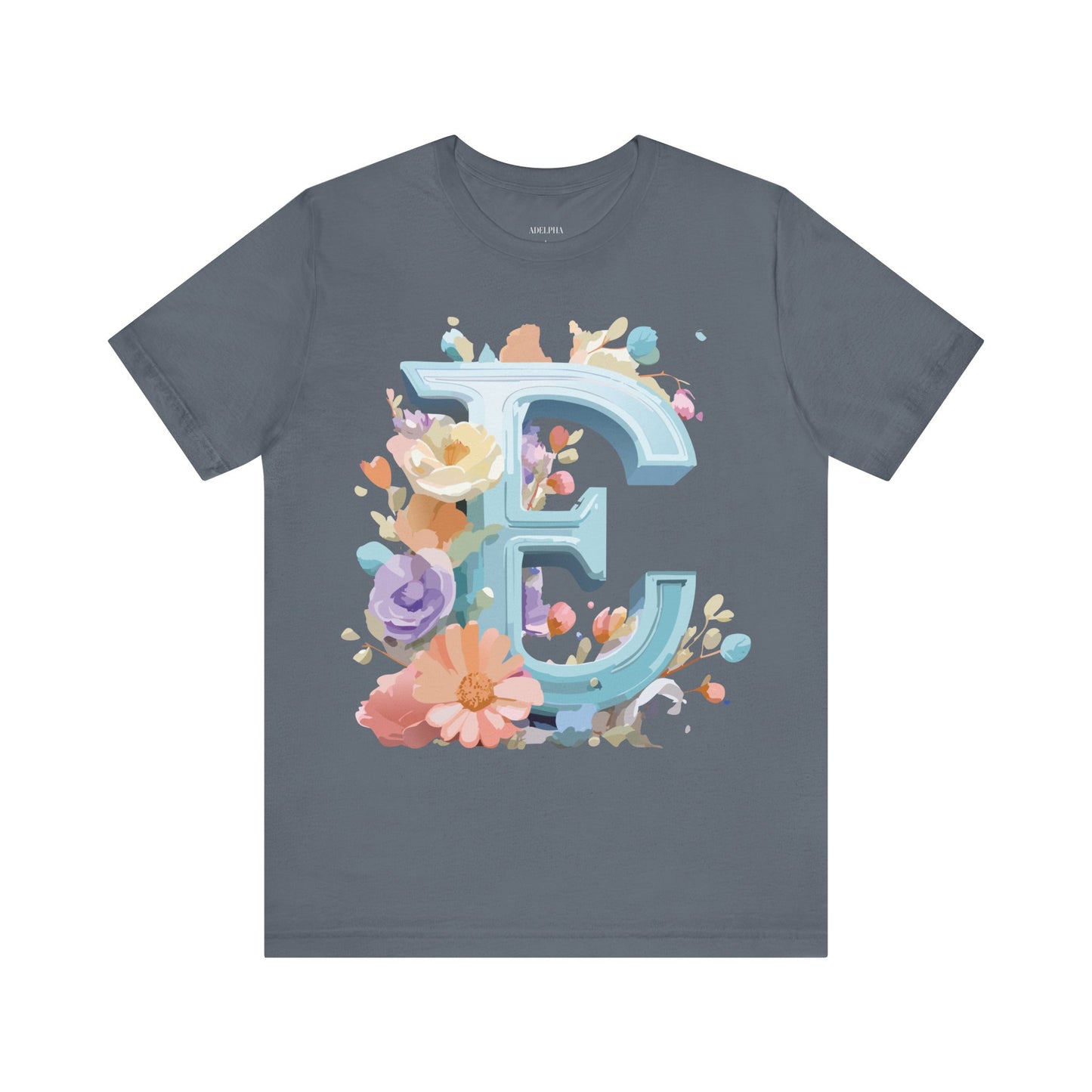 Natural Cotton Tee Shirt - Letters Collection - E Printify
