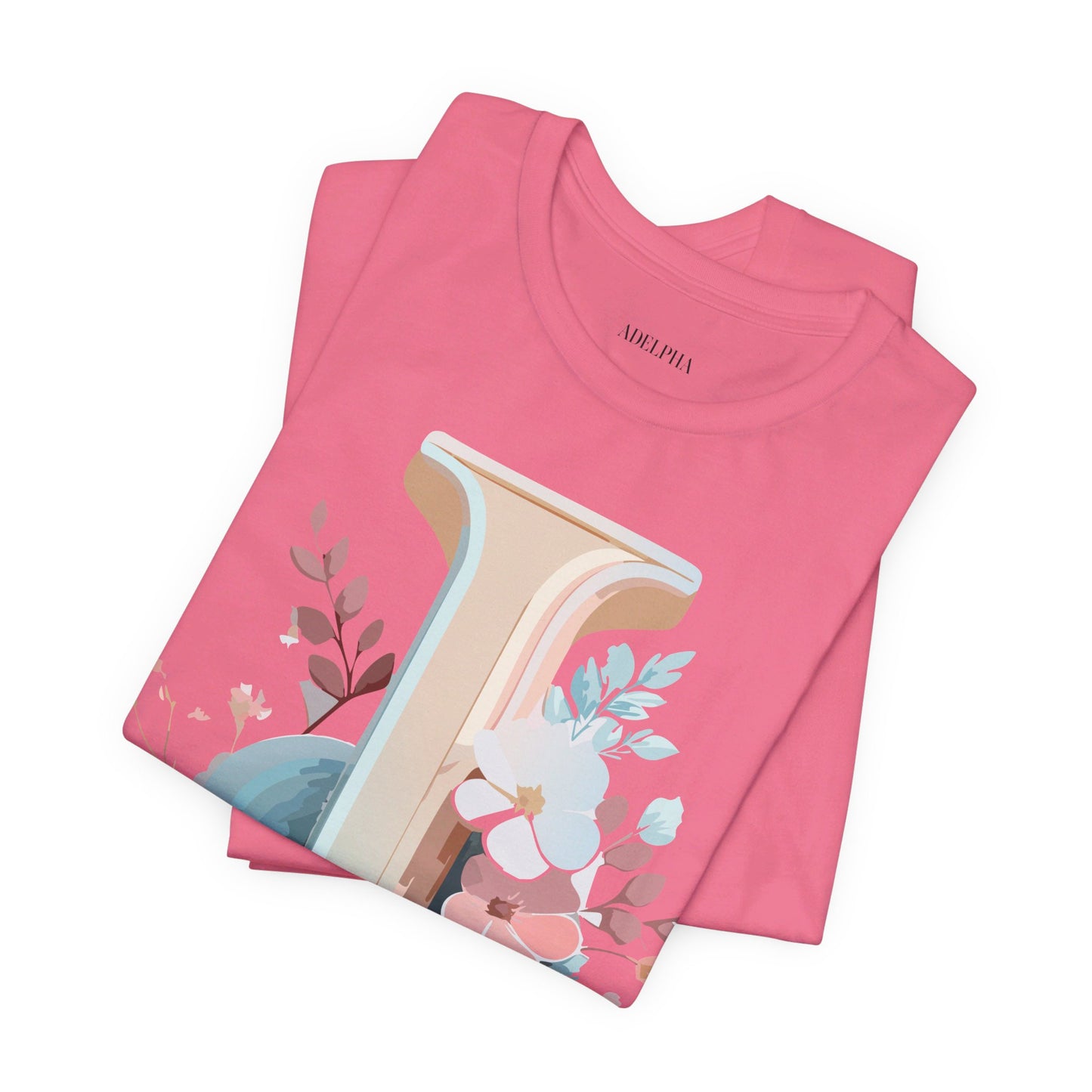 Natural Cotton Tee Shirt - Letters Collection - J Printify
