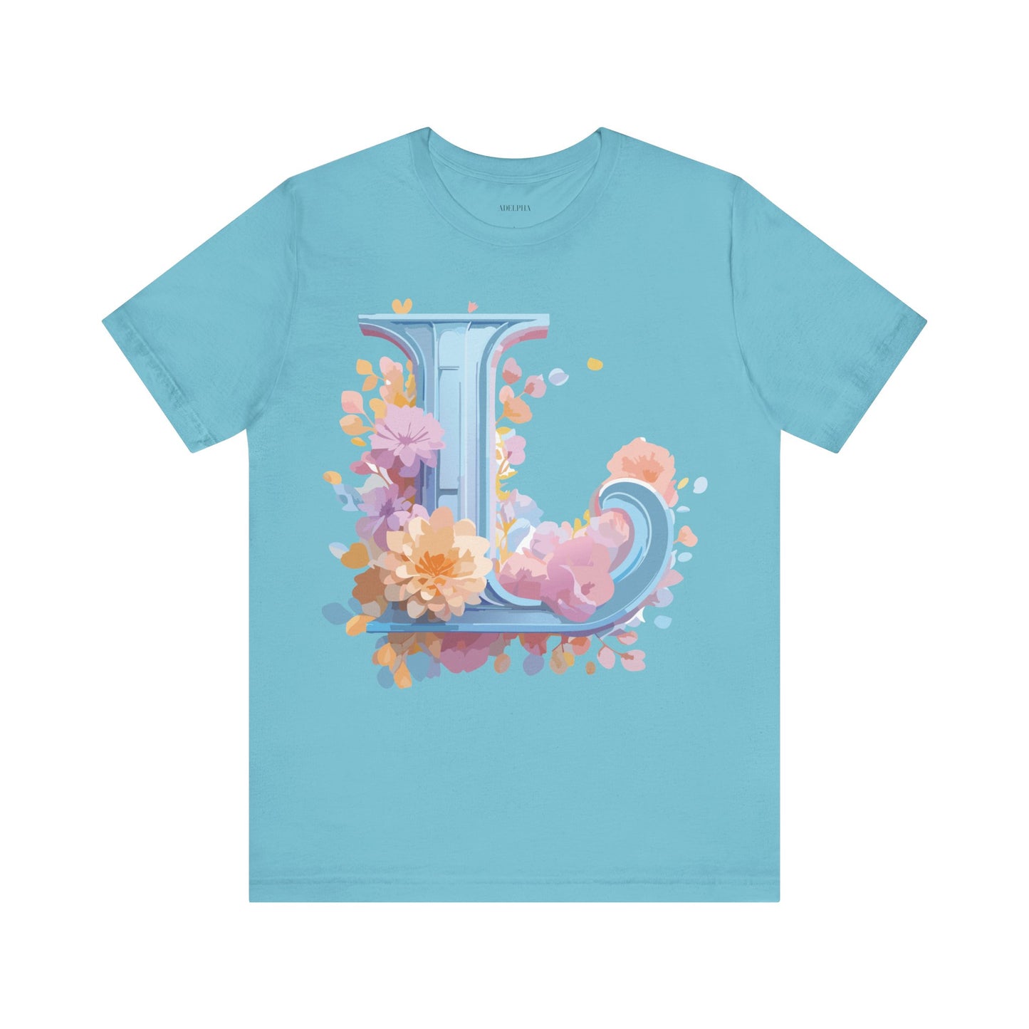 Natural Cotton Tee Shirt - Letters Collection - L Printify
