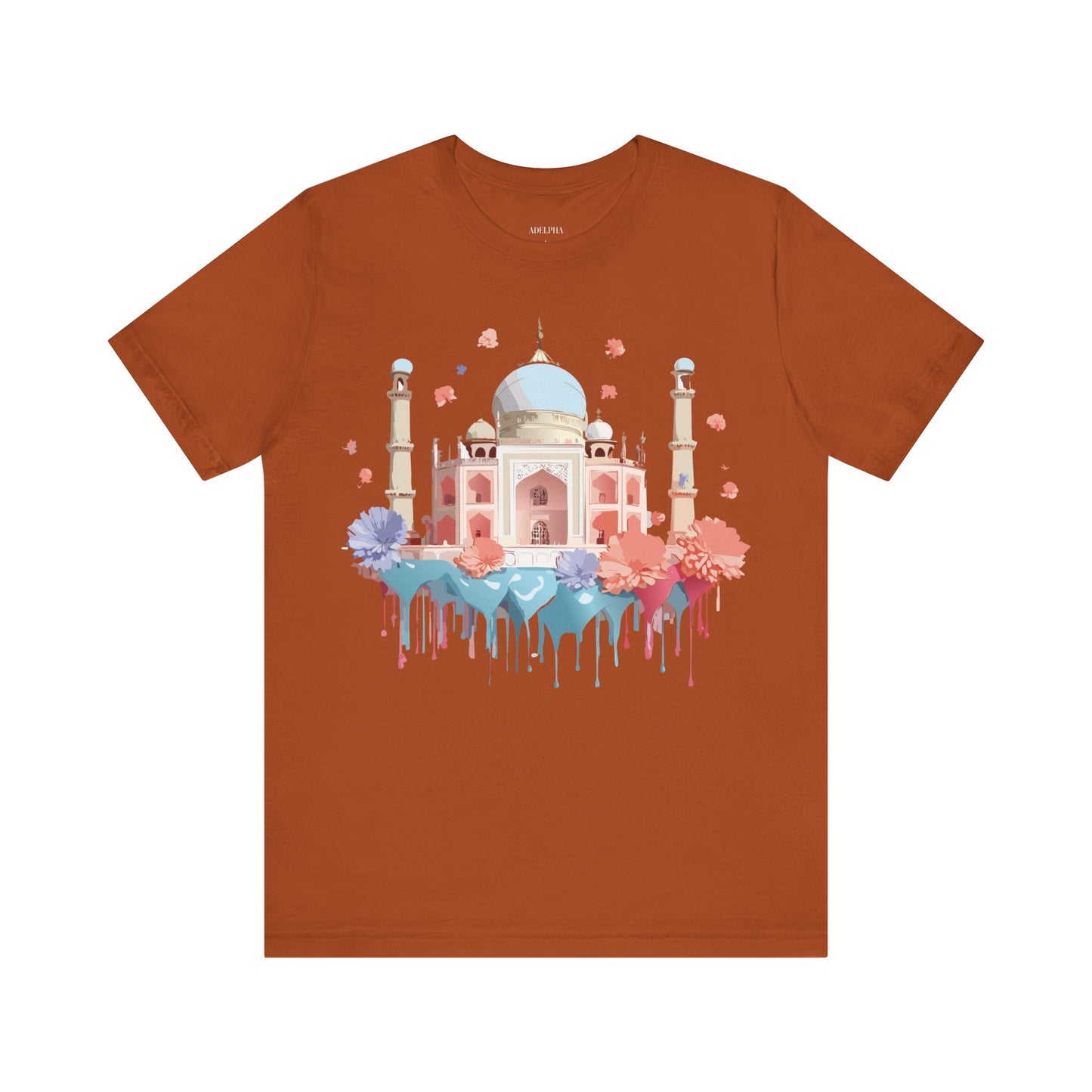 Natural Cotton Tee Shirt - Taj Mahal, India Printify