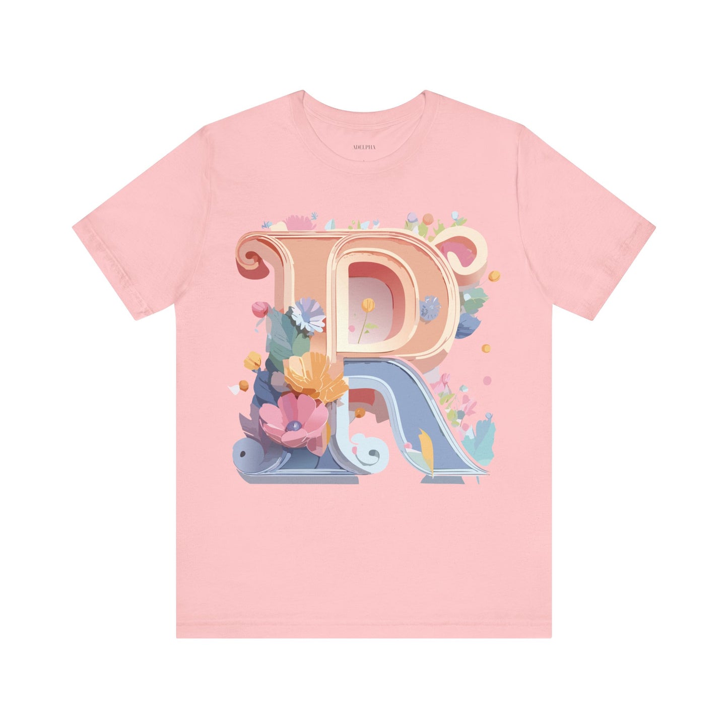 Natural Cotton Tee Shirt - Letters Collection - R Printify