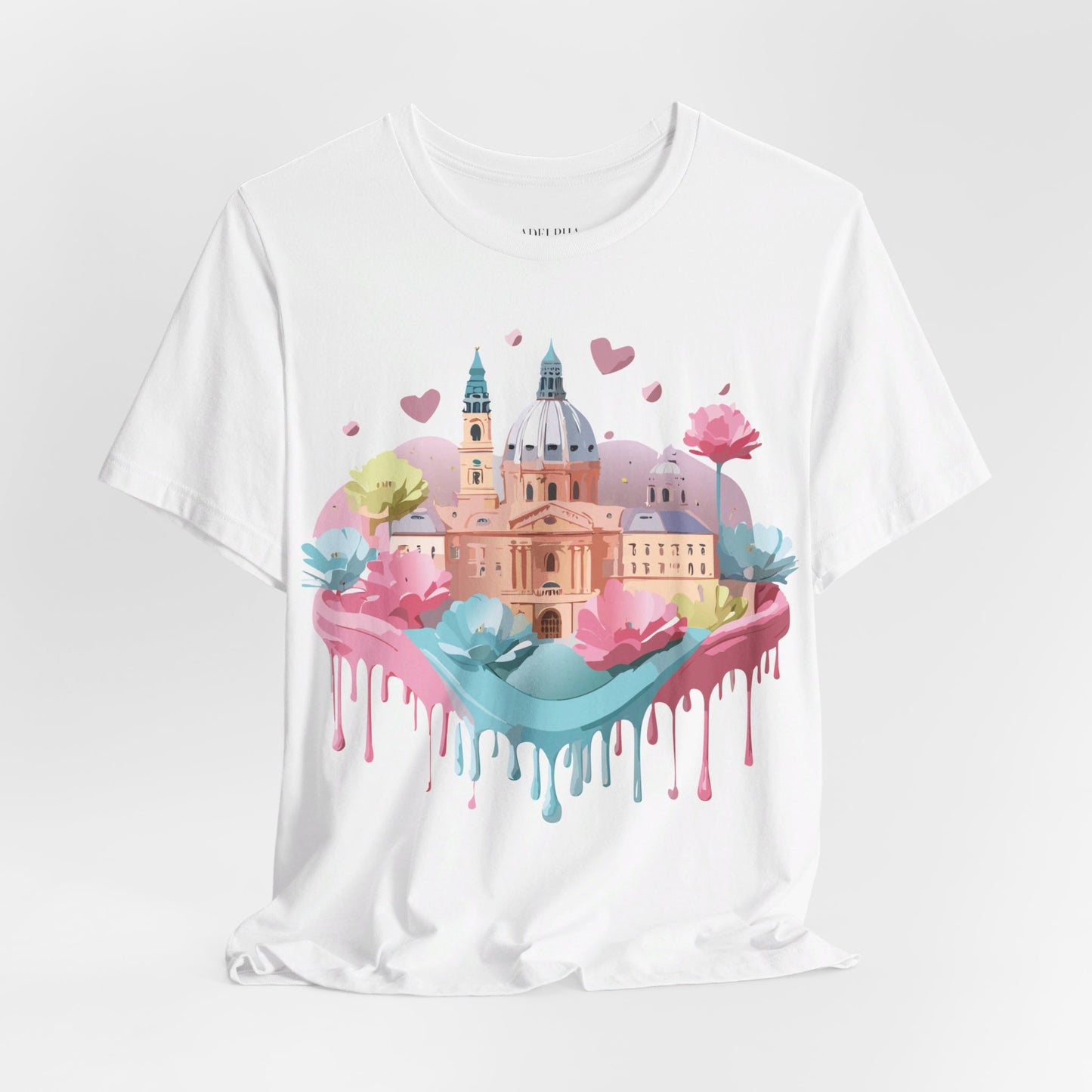 Natural Cotton Tee Shirt - Beautiful Places Collection - Prague Printify