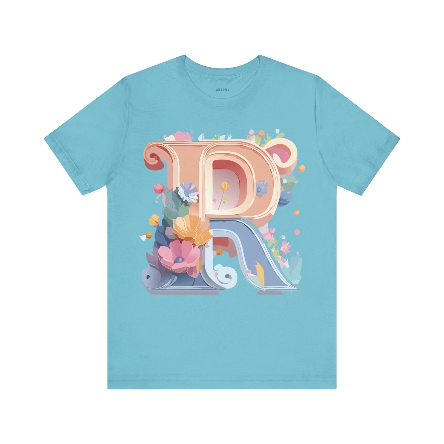 Natural Cotton Tee Shirt - Letters Collection - R Printify