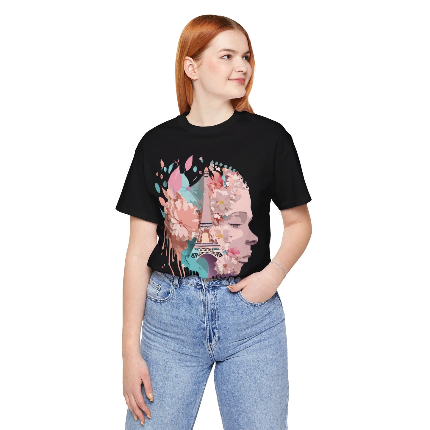 Natural Cotton Tee Shirt - Beautiful Places Collection - Paris Printify