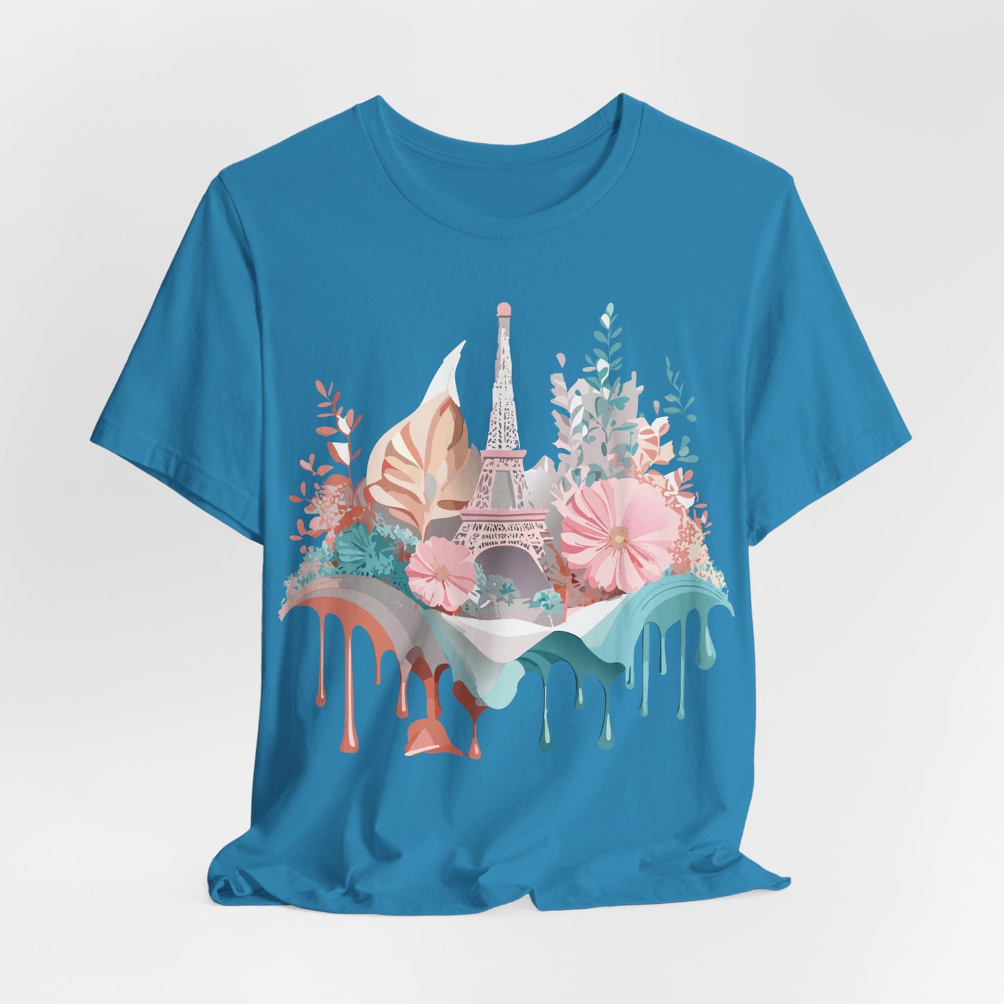 Natural Cotton Tee Shirt - Beautiful Places Collection - Paris Printify