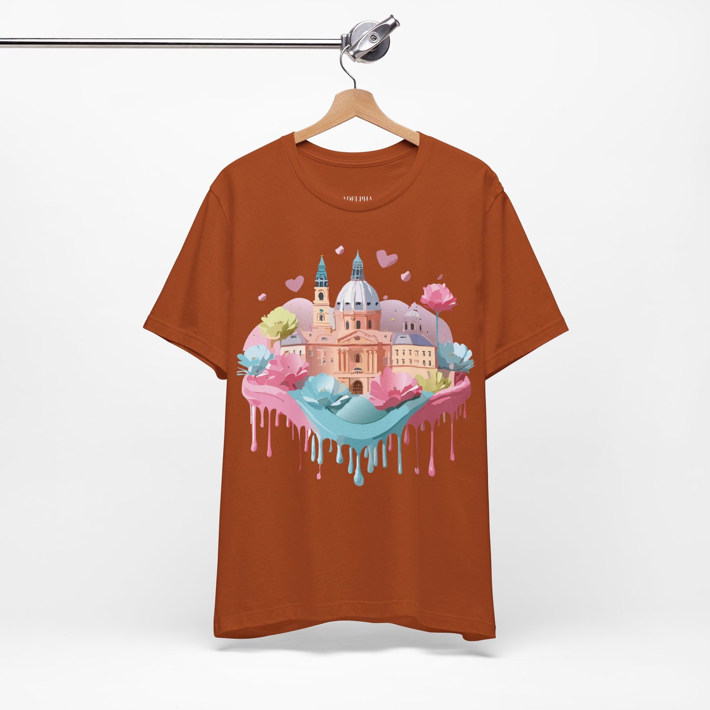 Natural Cotton Tee Shirt - Beautiful Places Collection - Prague Printify
