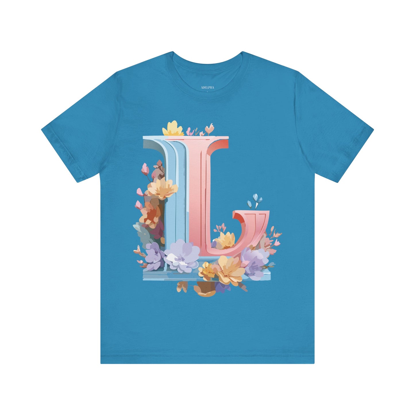 Natural Cotton Tee Shirt - Letters Collection - L Printify