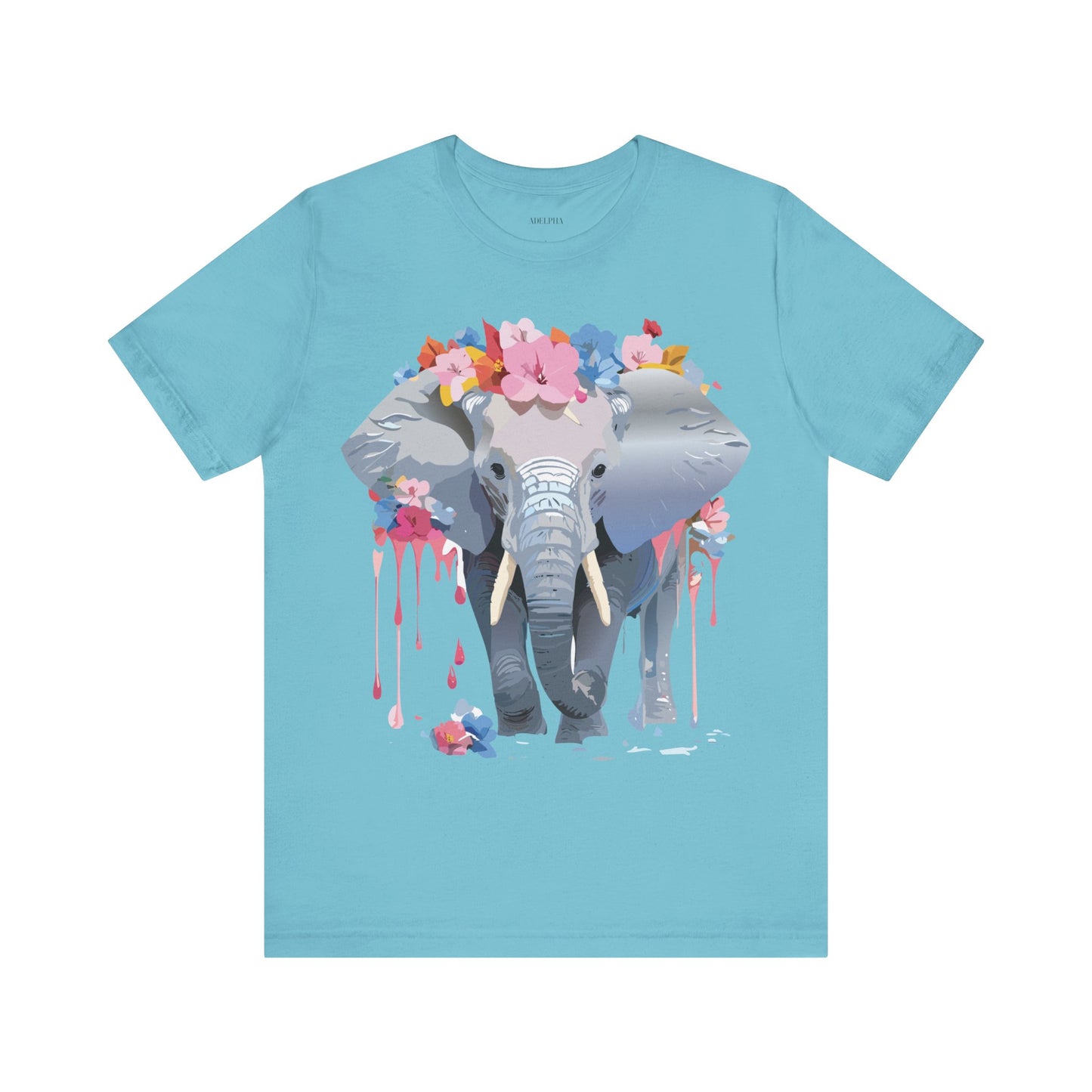 Natural Cotton Tee Shirt with Elephant Printify
