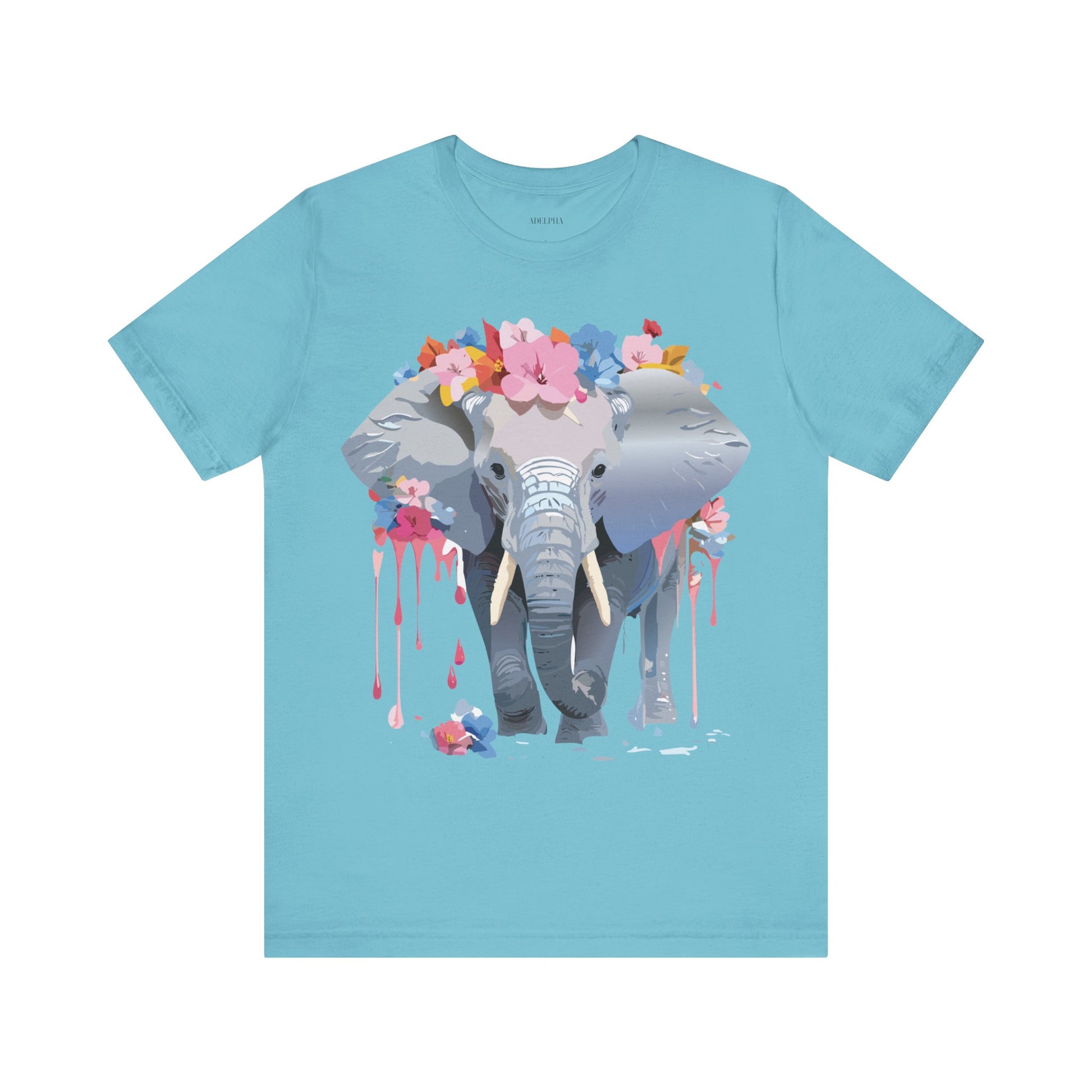 Natural Cotton Tee Shirt with Elephant Printify