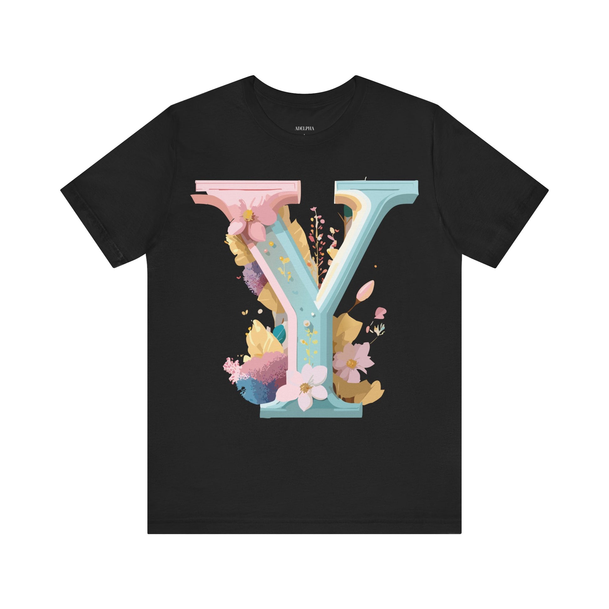 Natural Cotton Tee Shirt - Letters Collection - Y Printify