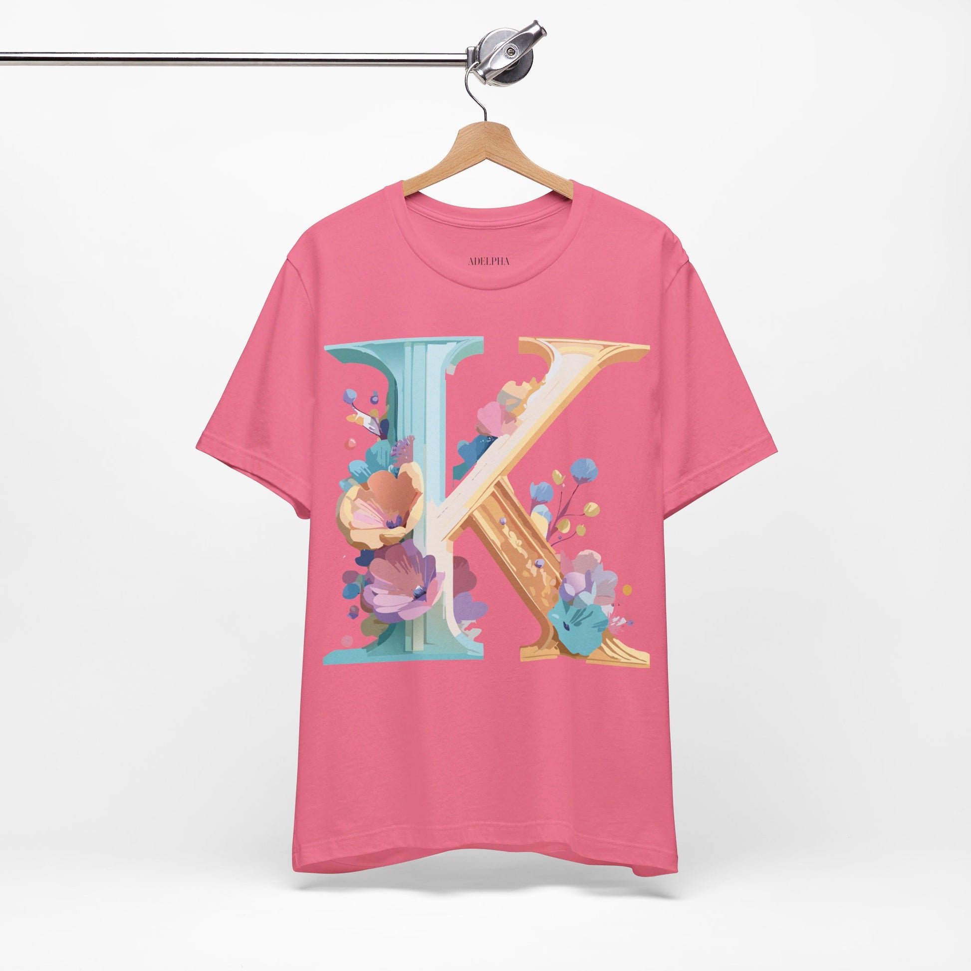 Natural Cotton Tee Shirt - Letters Collection - K Printify
