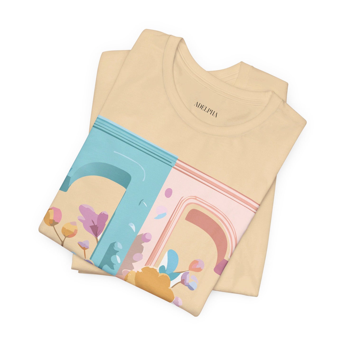 Natural Cotton Tee Shirt - Letters Collection - T Printify