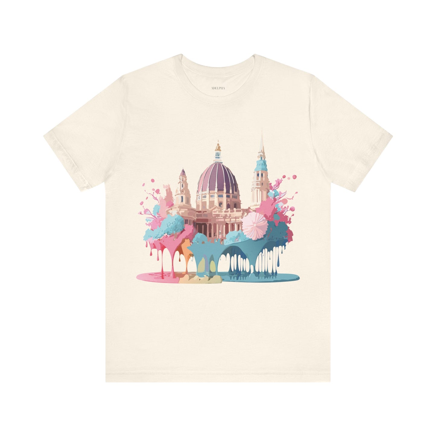 Natural Cotton Tee Shirt - Beautiful Places Collection - Vienna Printify