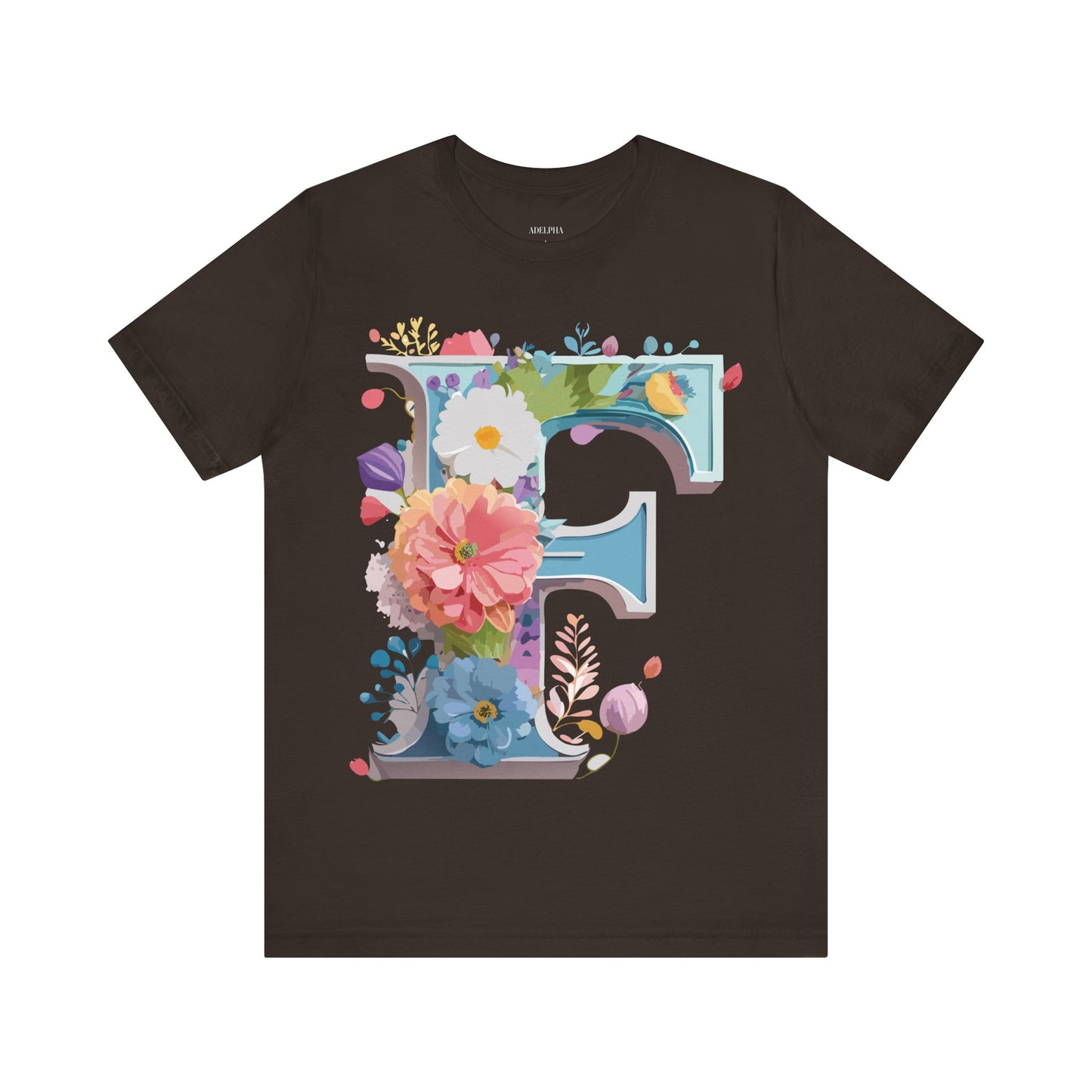 Natural Cotton Tee Shirt - Letters Collection - F Printify