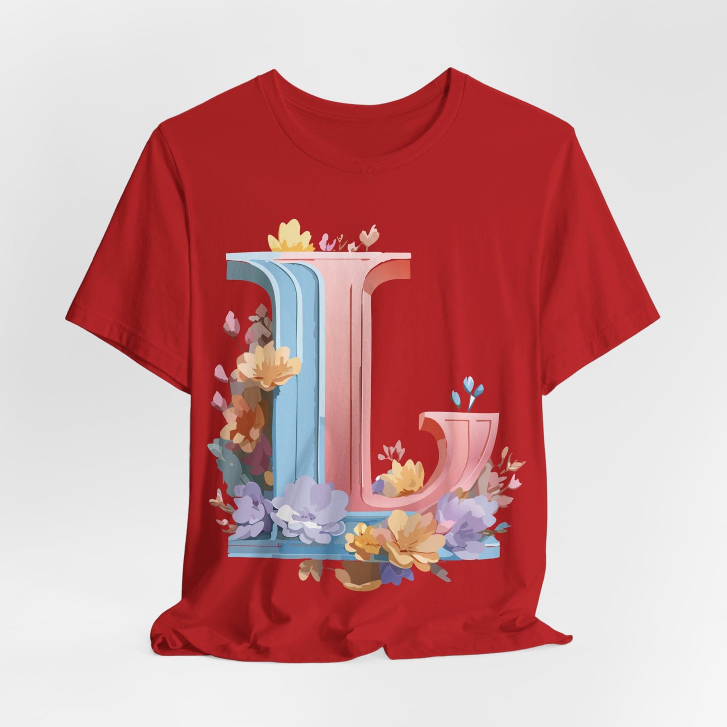 Natural Cotton Tee Shirt - Letters Collection - L Printify