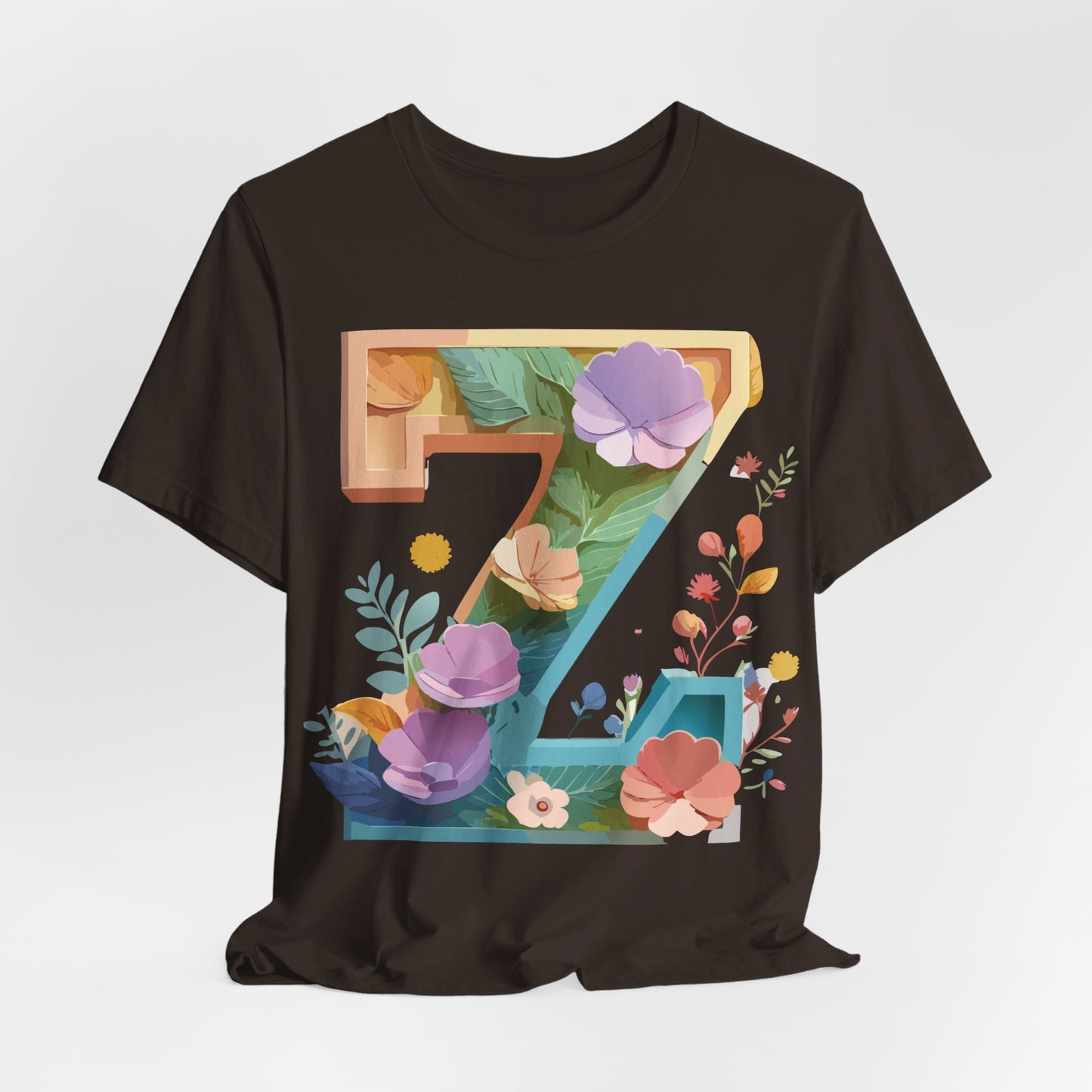 Natural Cotton Tee Shirt - Letters Collection - Z Printify