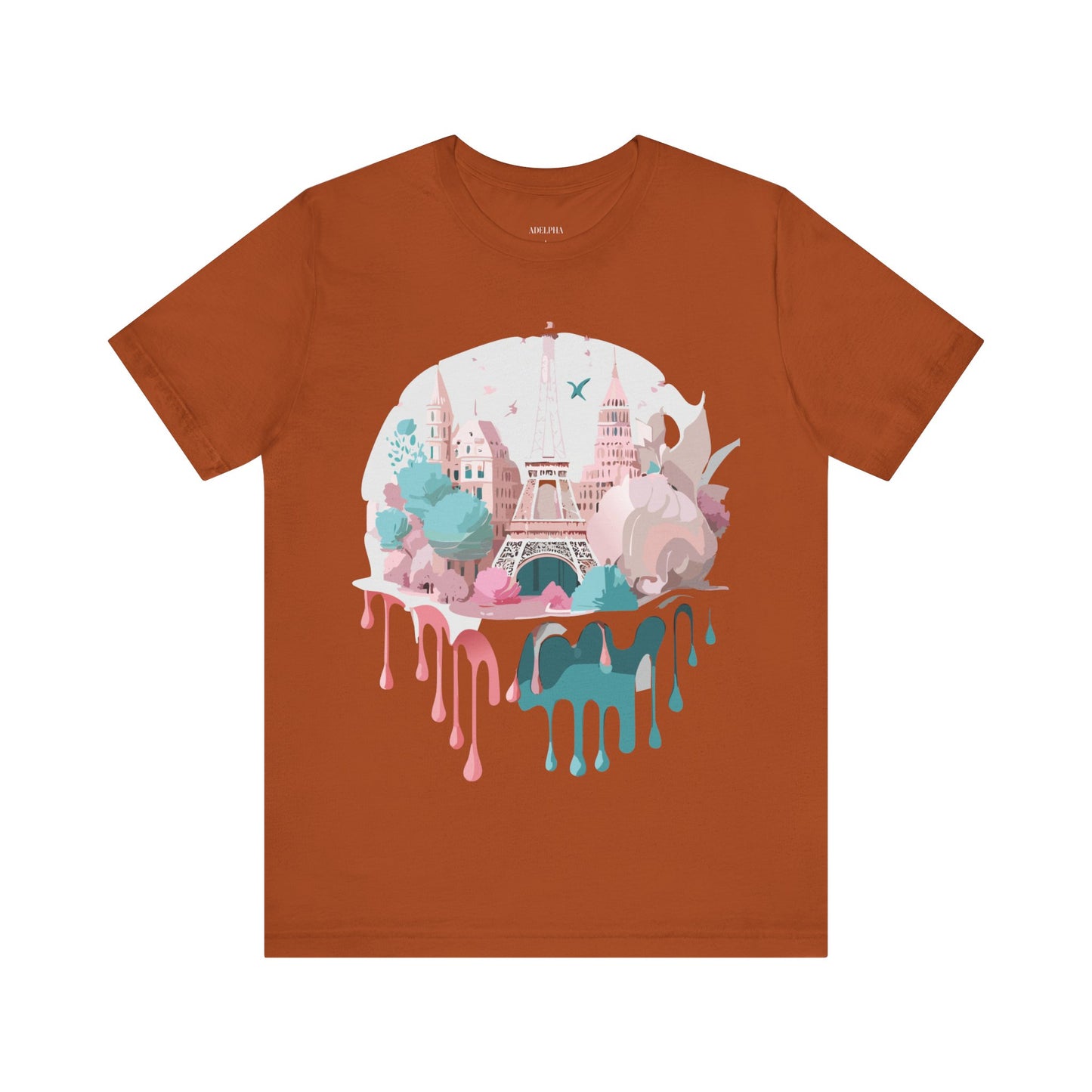 Natural Cotton Tee Shirt - Beautiful Places Collection - Paris Printify