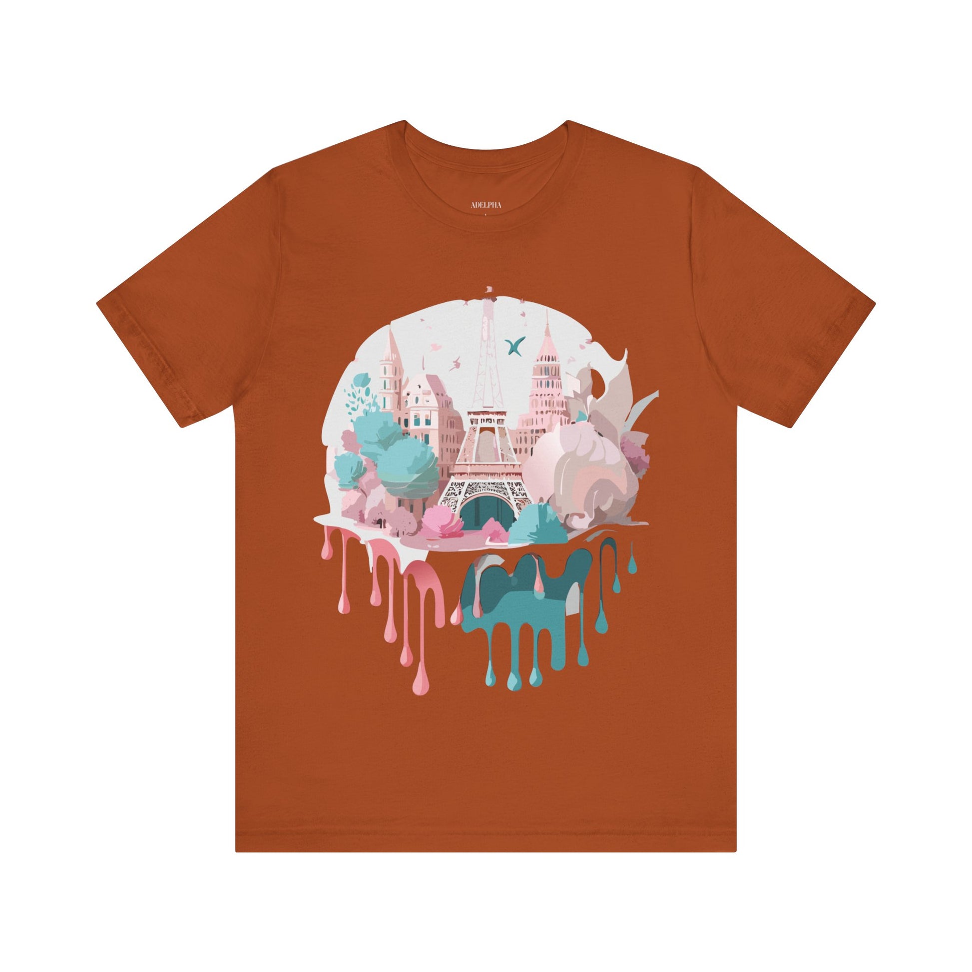 Natural Cotton Tee Shirt - Beautiful Places Collection - Paris Printify