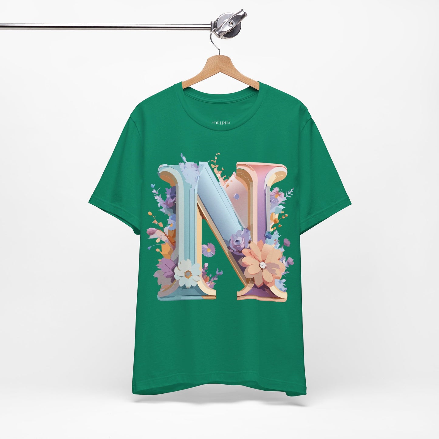 Natural Cotton Tee Shirt - Letters Collection - N Printify
