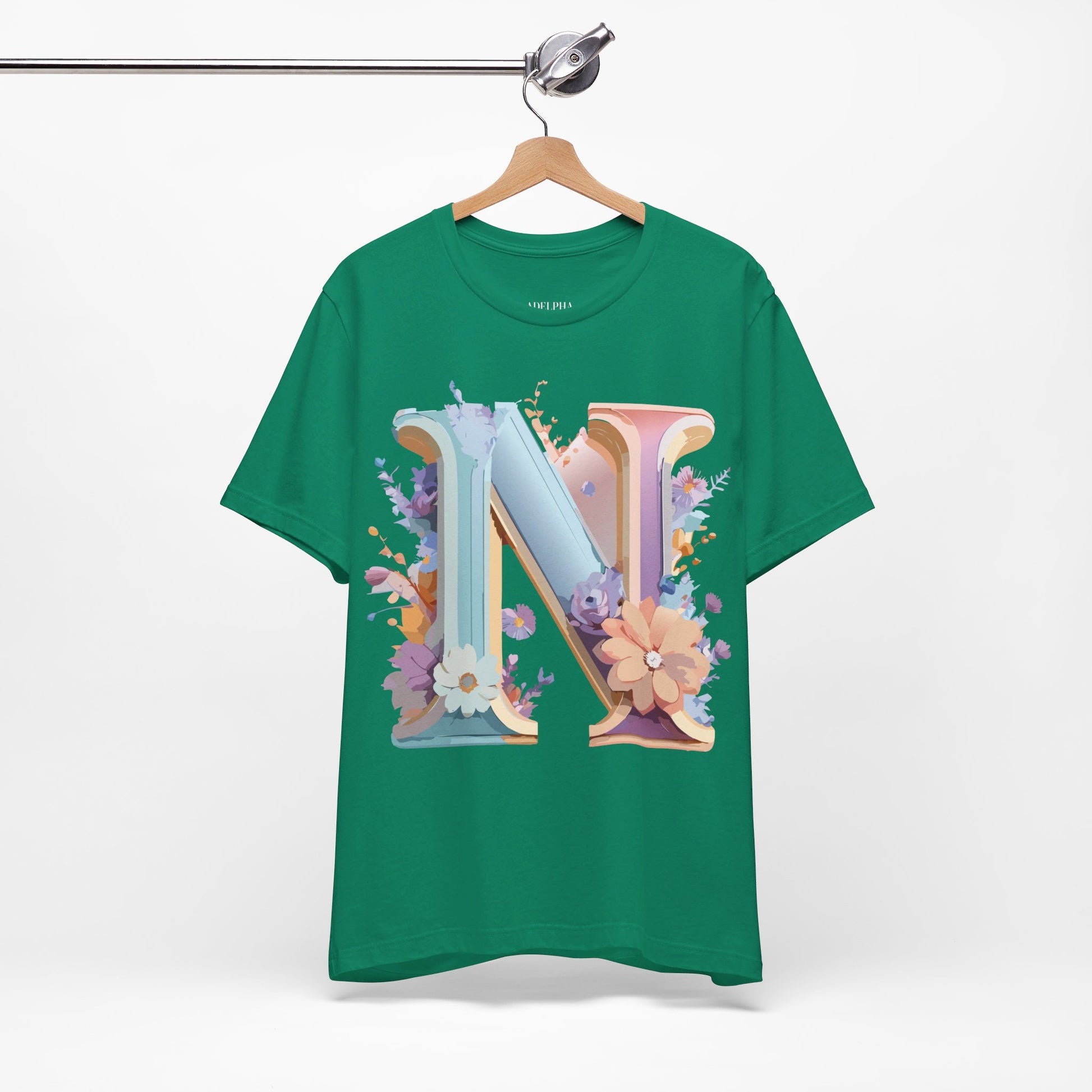 Natural Cotton Tee Shirt - Letters Collection - N Printify
