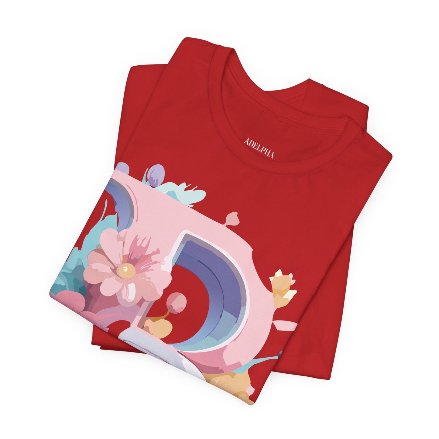 Natural Cotton Tee Shirt - Letters Collection - B Printify