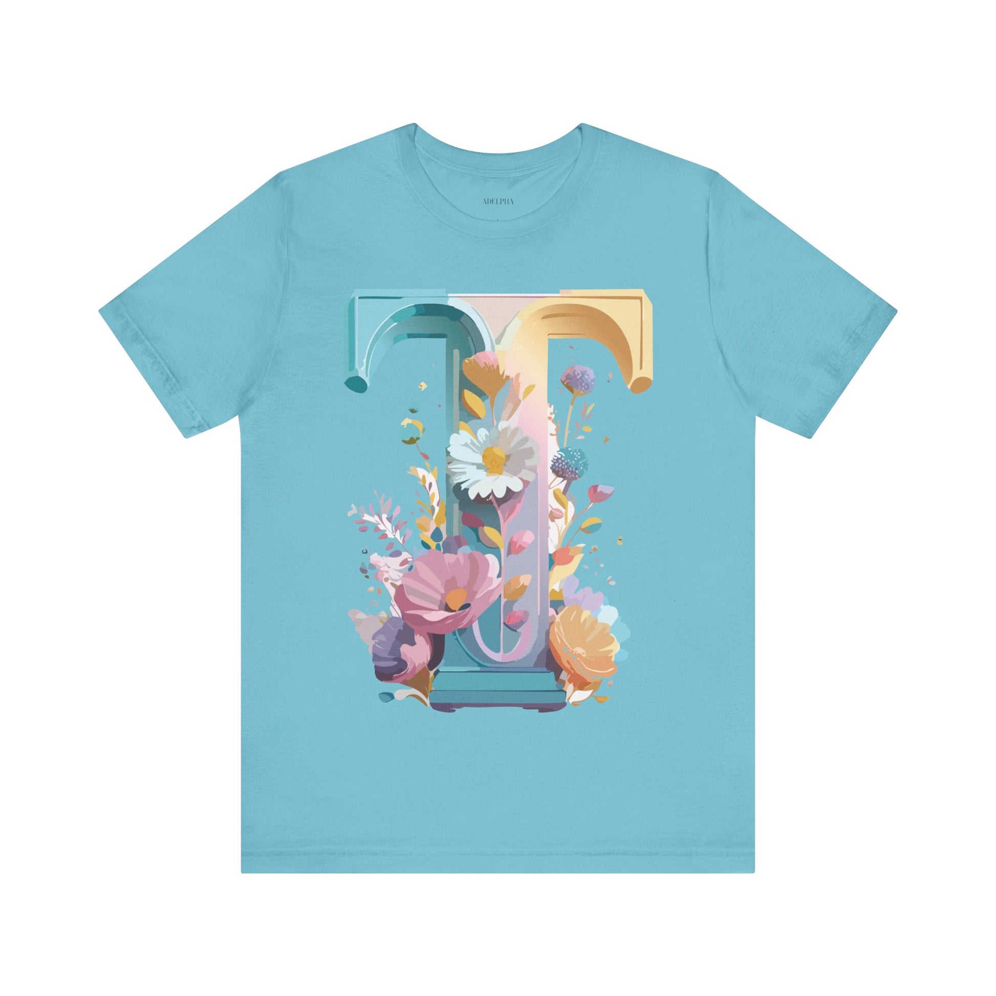 Natural Cotton Tee Shirt - Letters Collection - T Printify