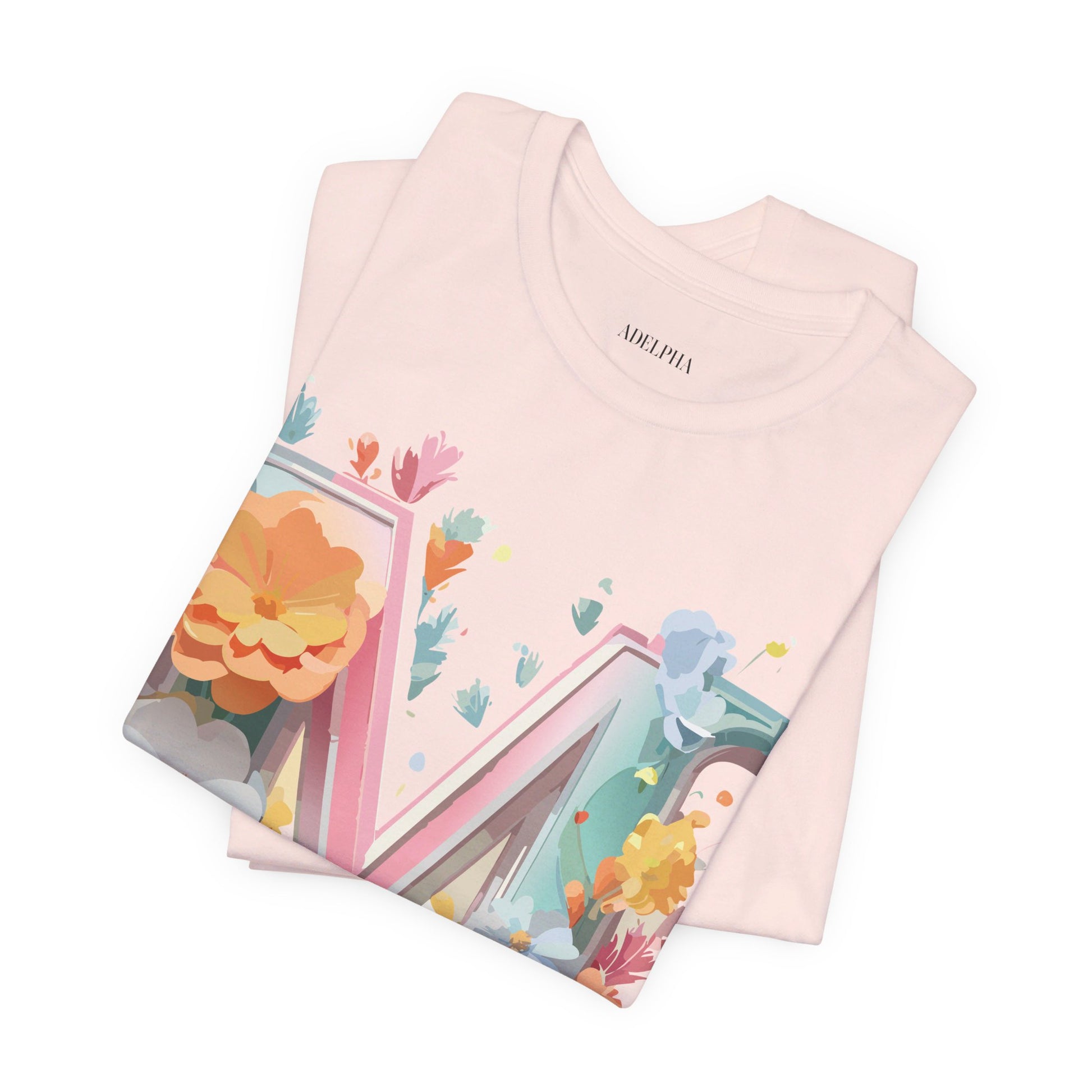 Natural Cotton Tee Shirt - Letters Collection - M Printify