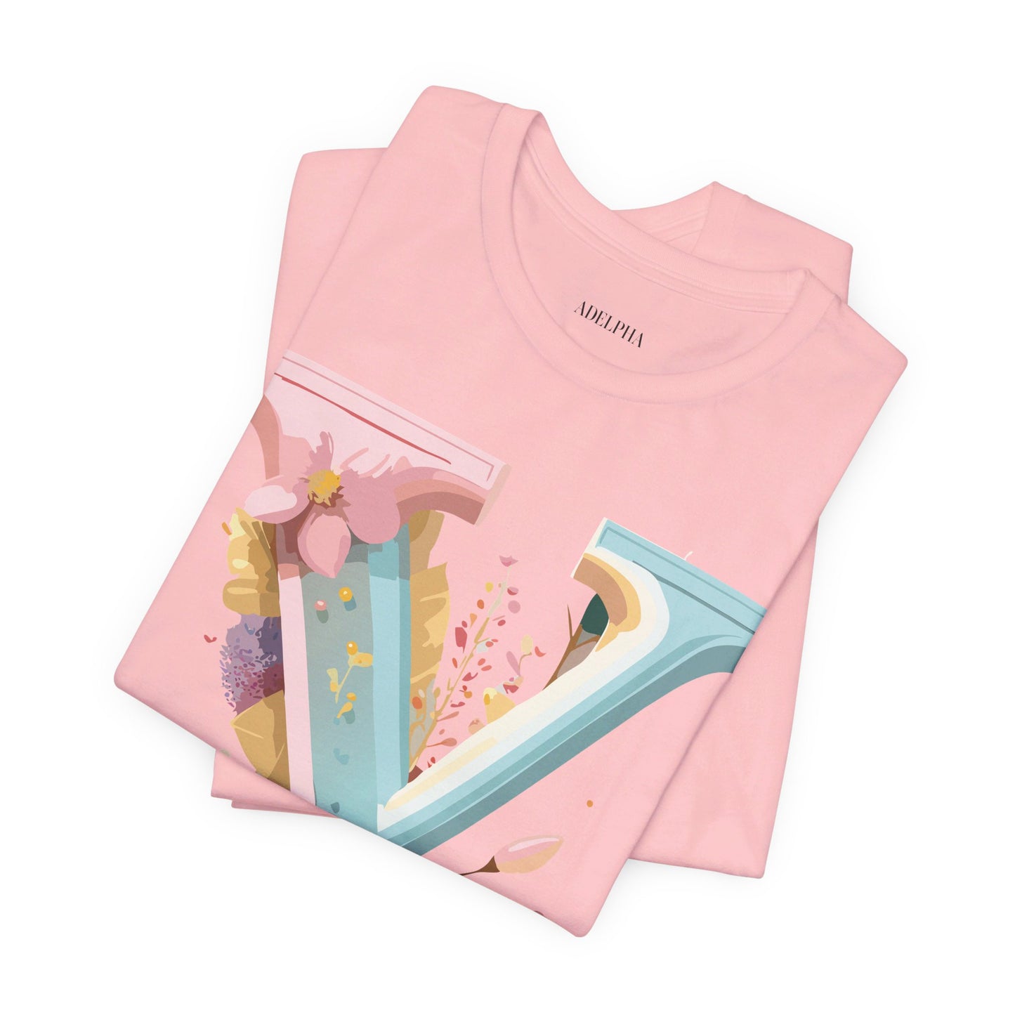 Natural Cotton Tee Shirt - Letters Collection - Y Printify