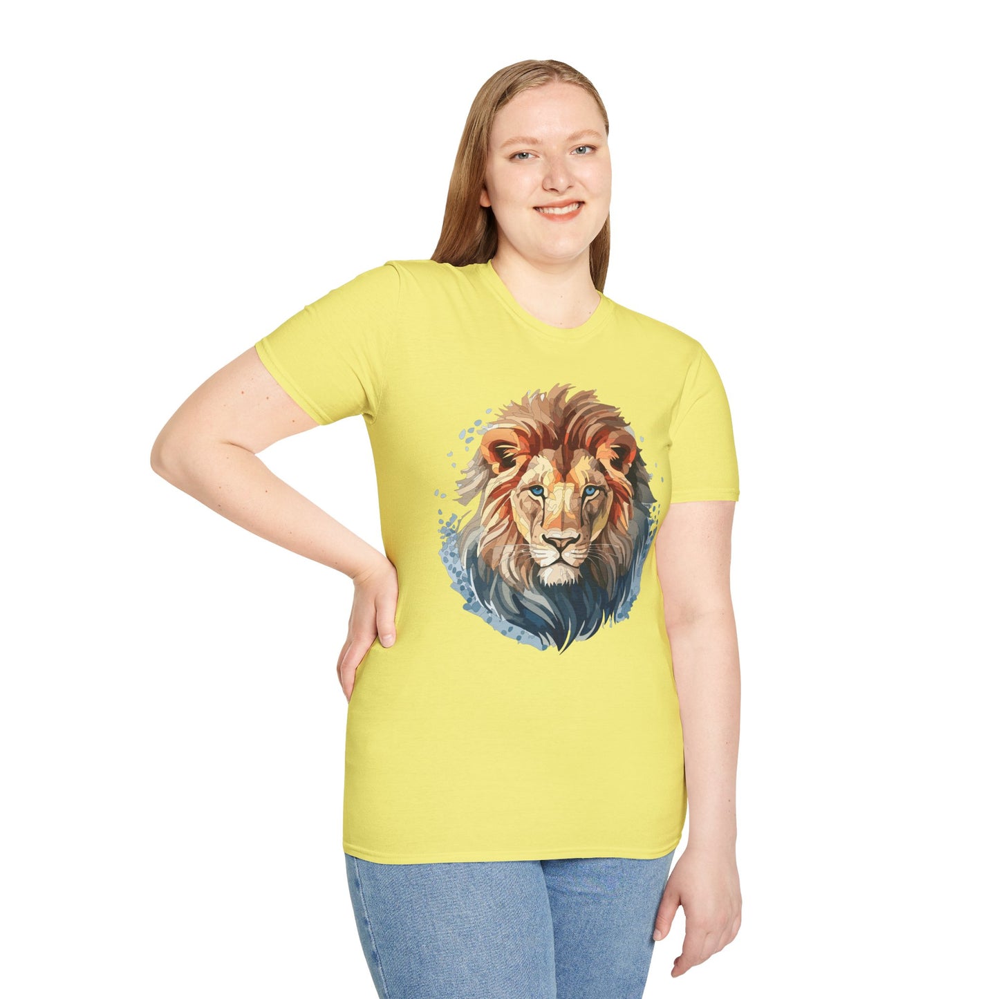 Lion Shirt, Shirt with Lion, Floral Lion Tee, Shirt with Animals