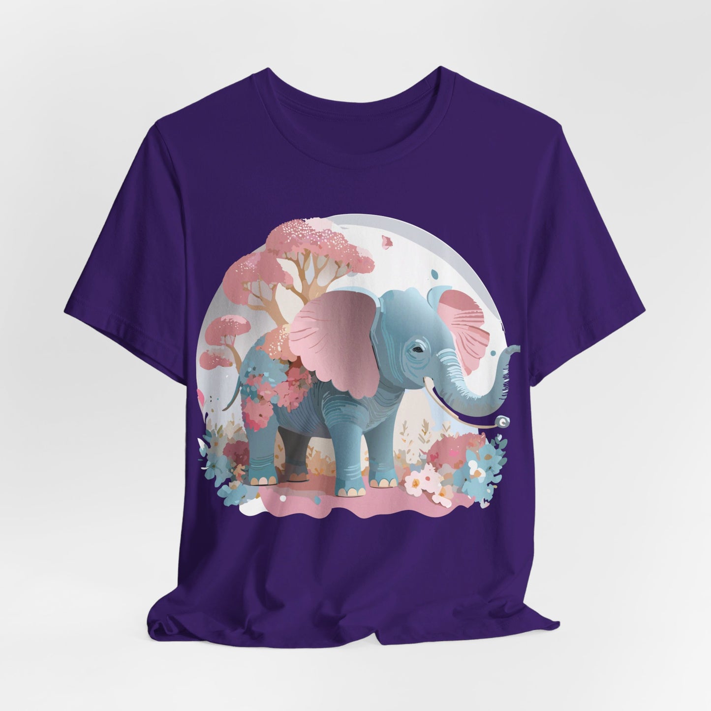 Natural Cotton Tee Shirt with Elephant Printify