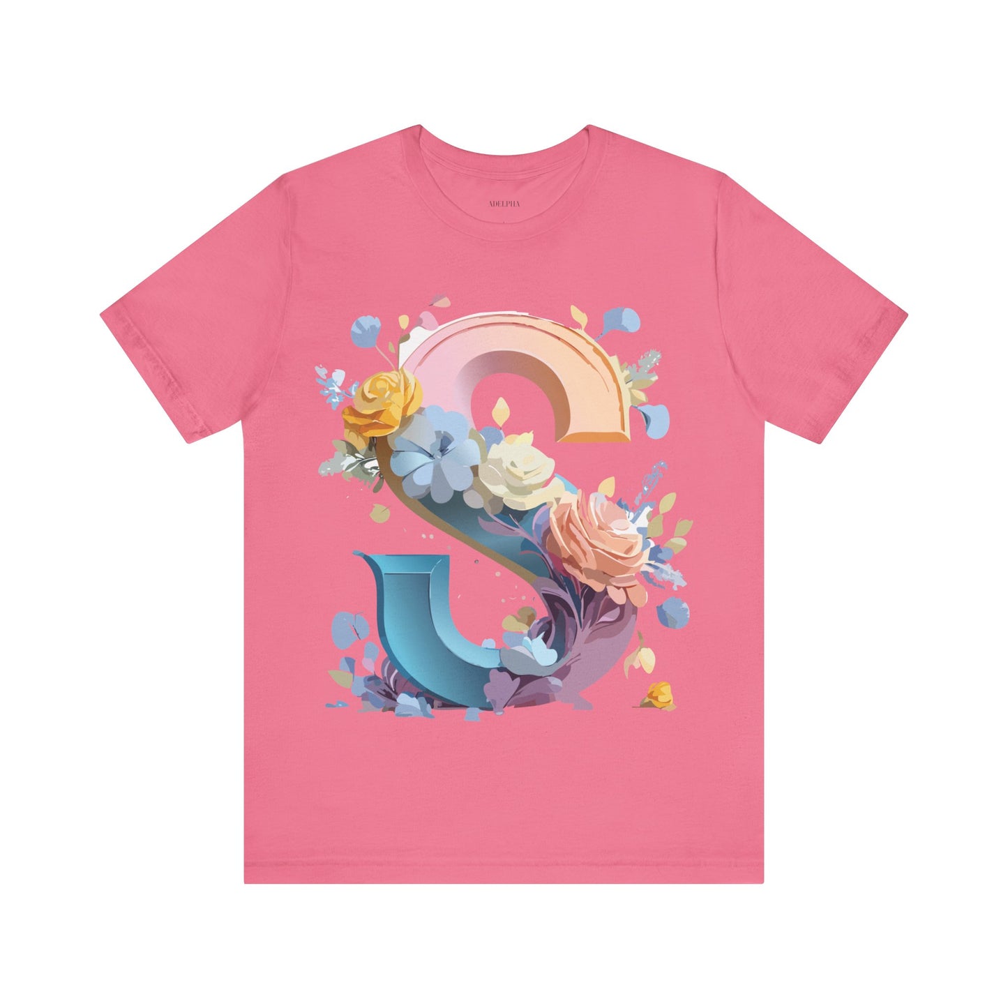 Natural Cotton Tee Shirt - Letters Collection - S Printify