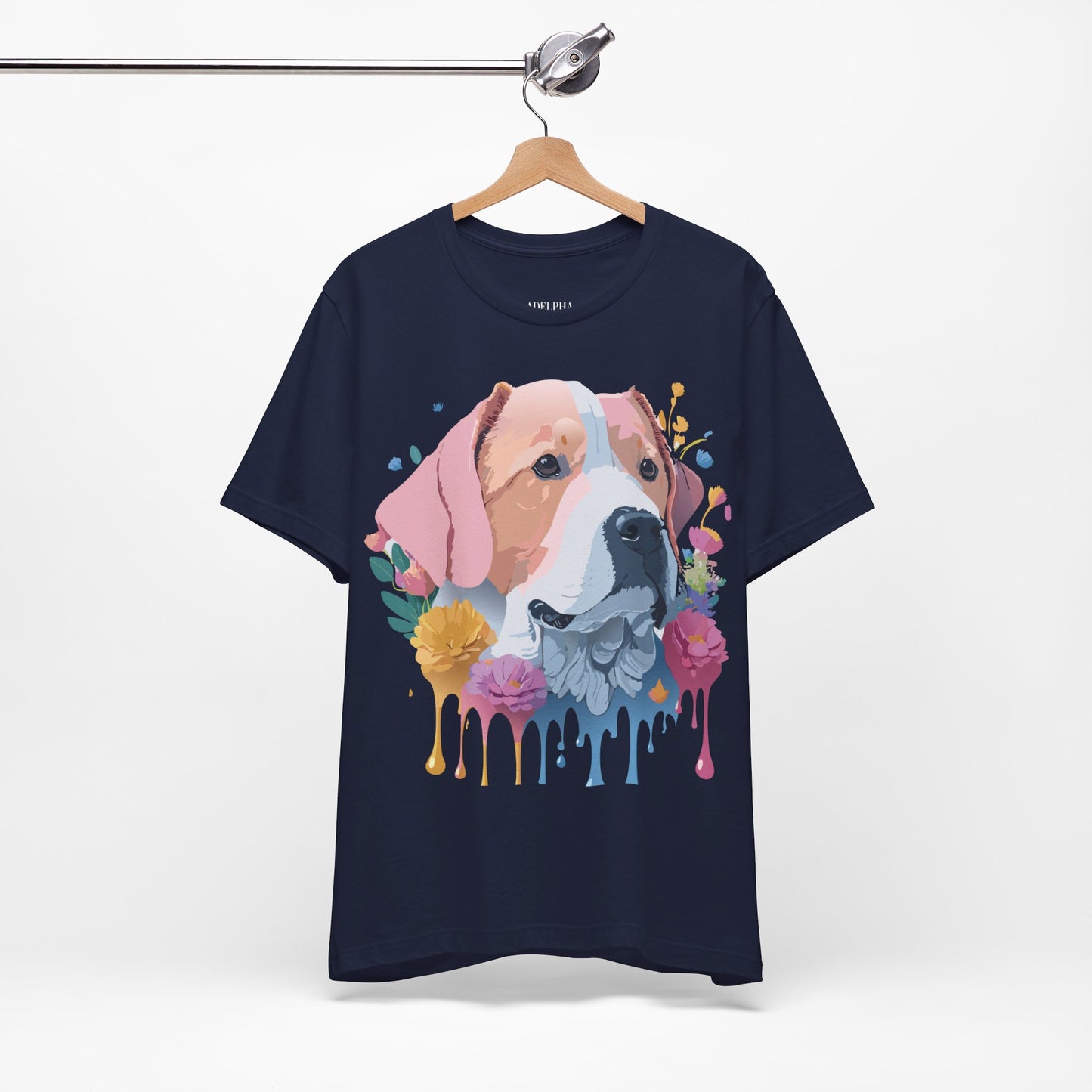 Natural Cotton Tee Shirt with Dog Printify