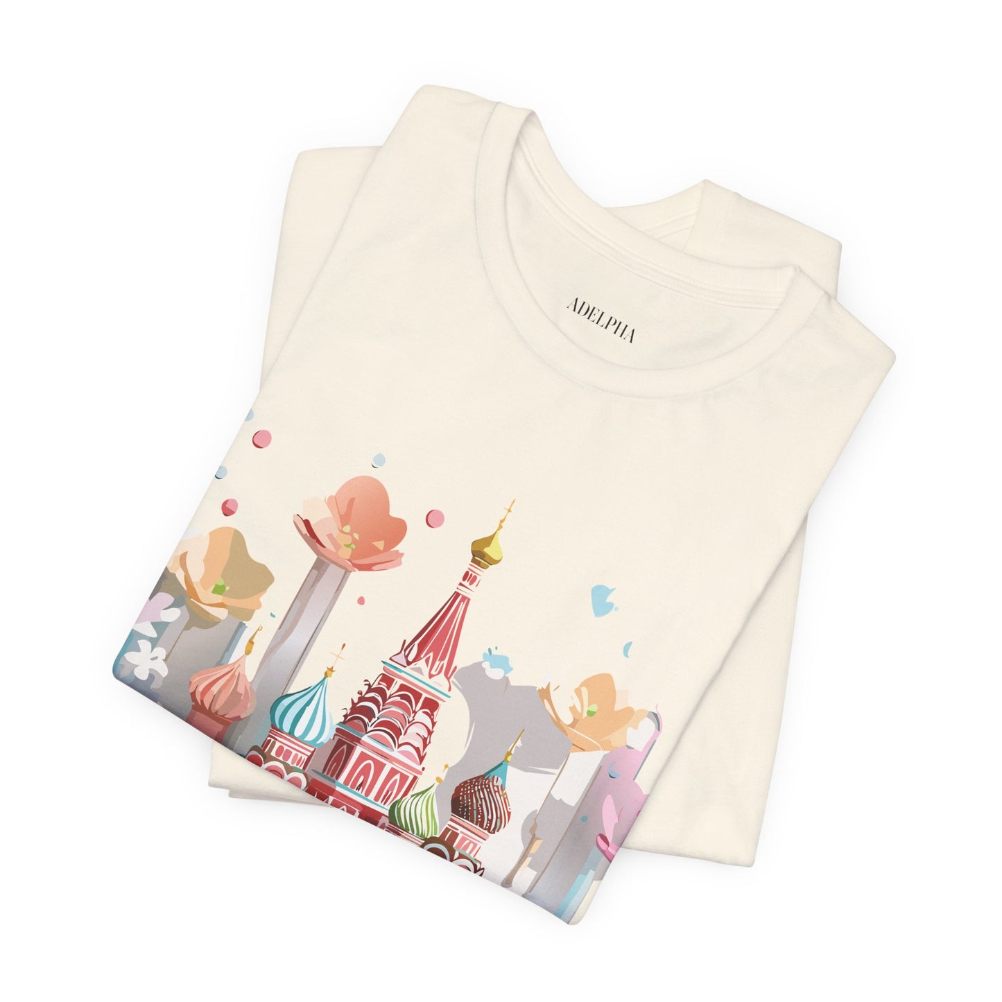Natural Cotton Tee Shirt - Beautiful Places Collection - Moscow Printify