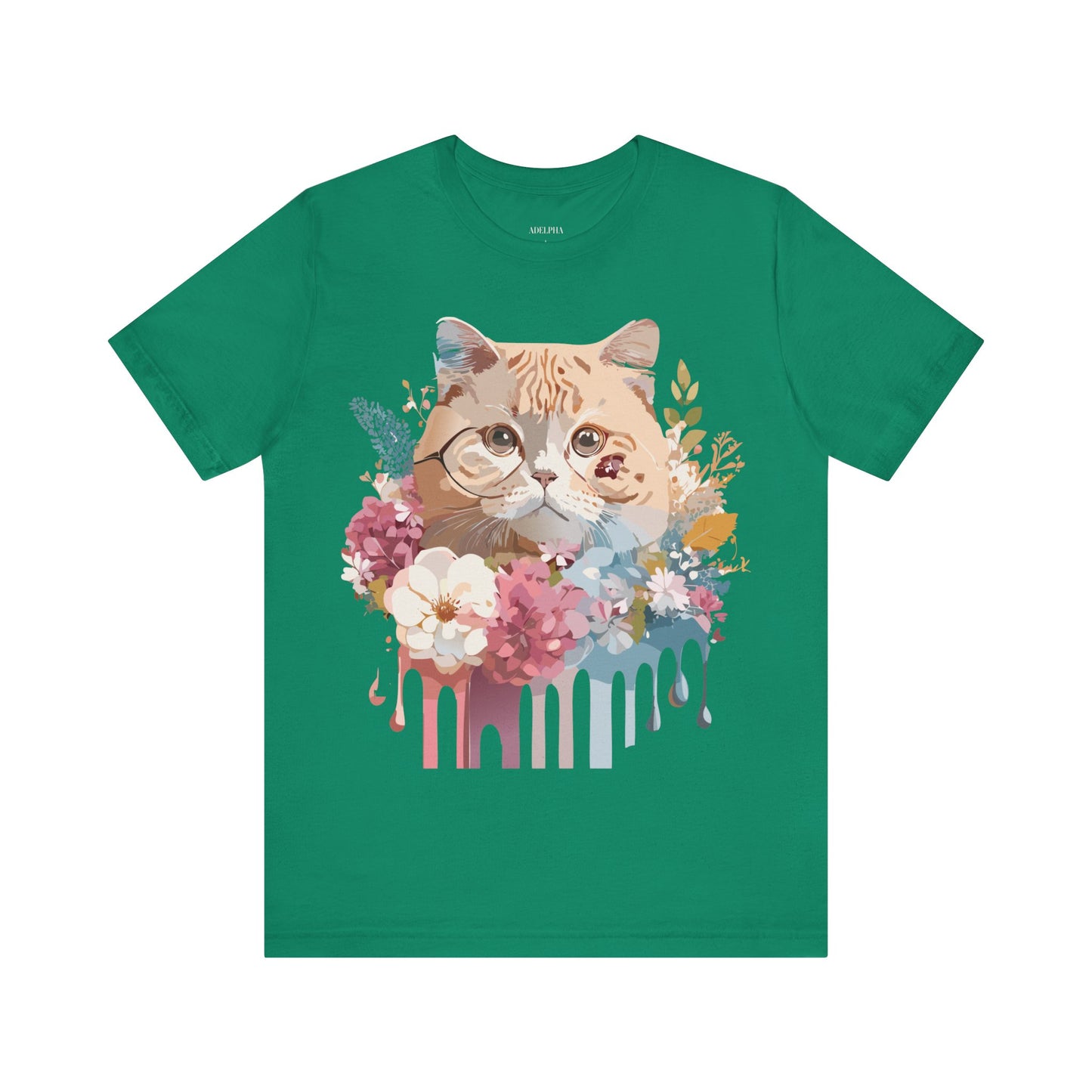 Natural Cotton Tee Shirt with Cat Printify