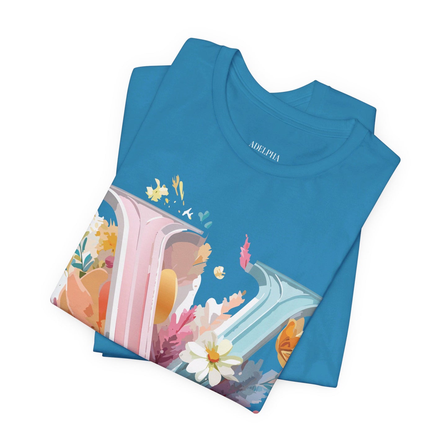 Natural Cotton Tee Shirt - Letters Collection - V Printify