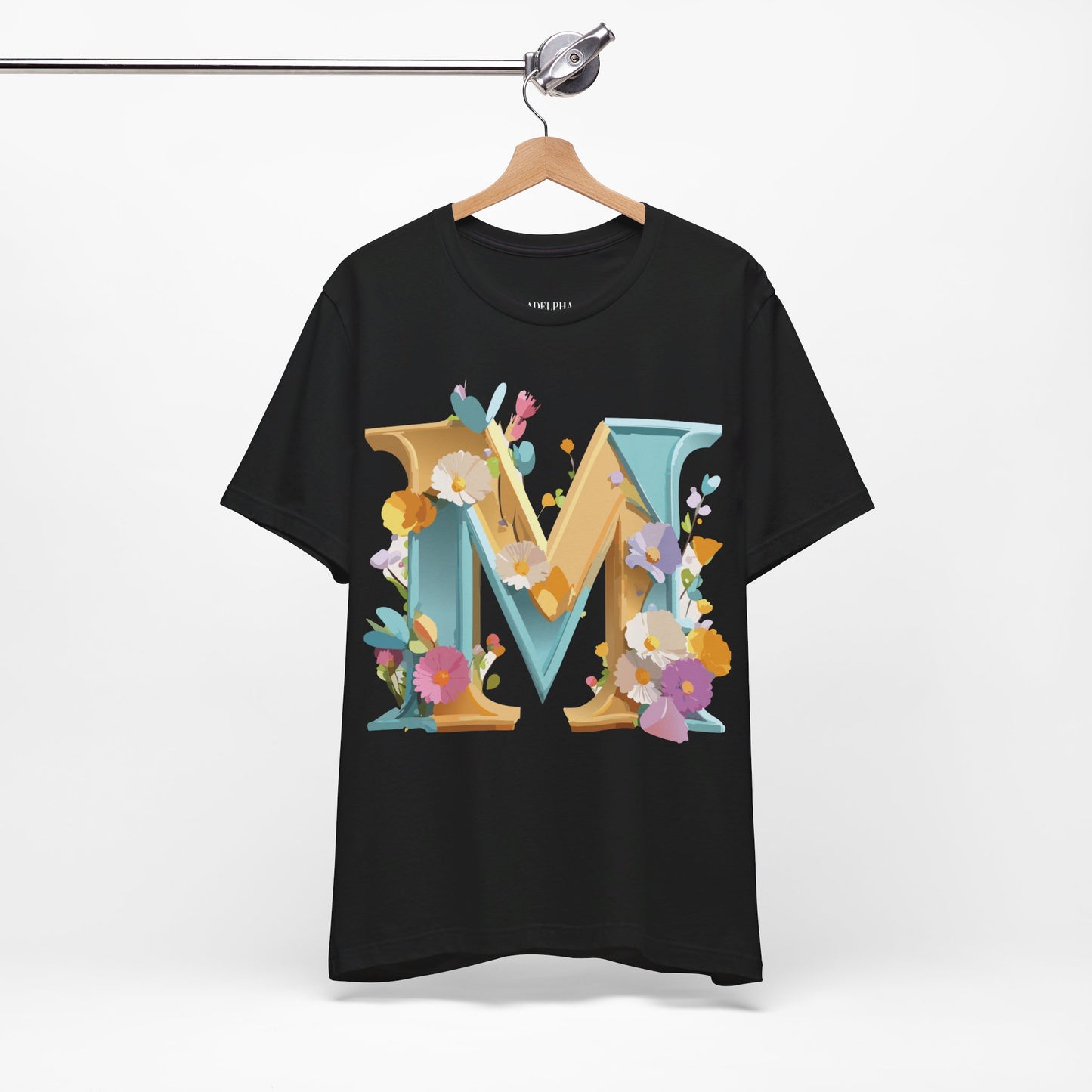 Natural Cotton Tee Shirt - Letters Collection - M Printify