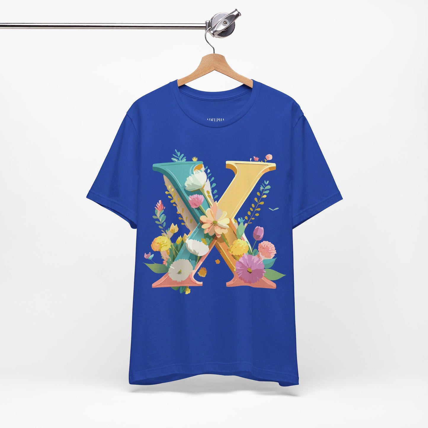Natural Cotton Tee Shirt - Letters Collection - X Printify